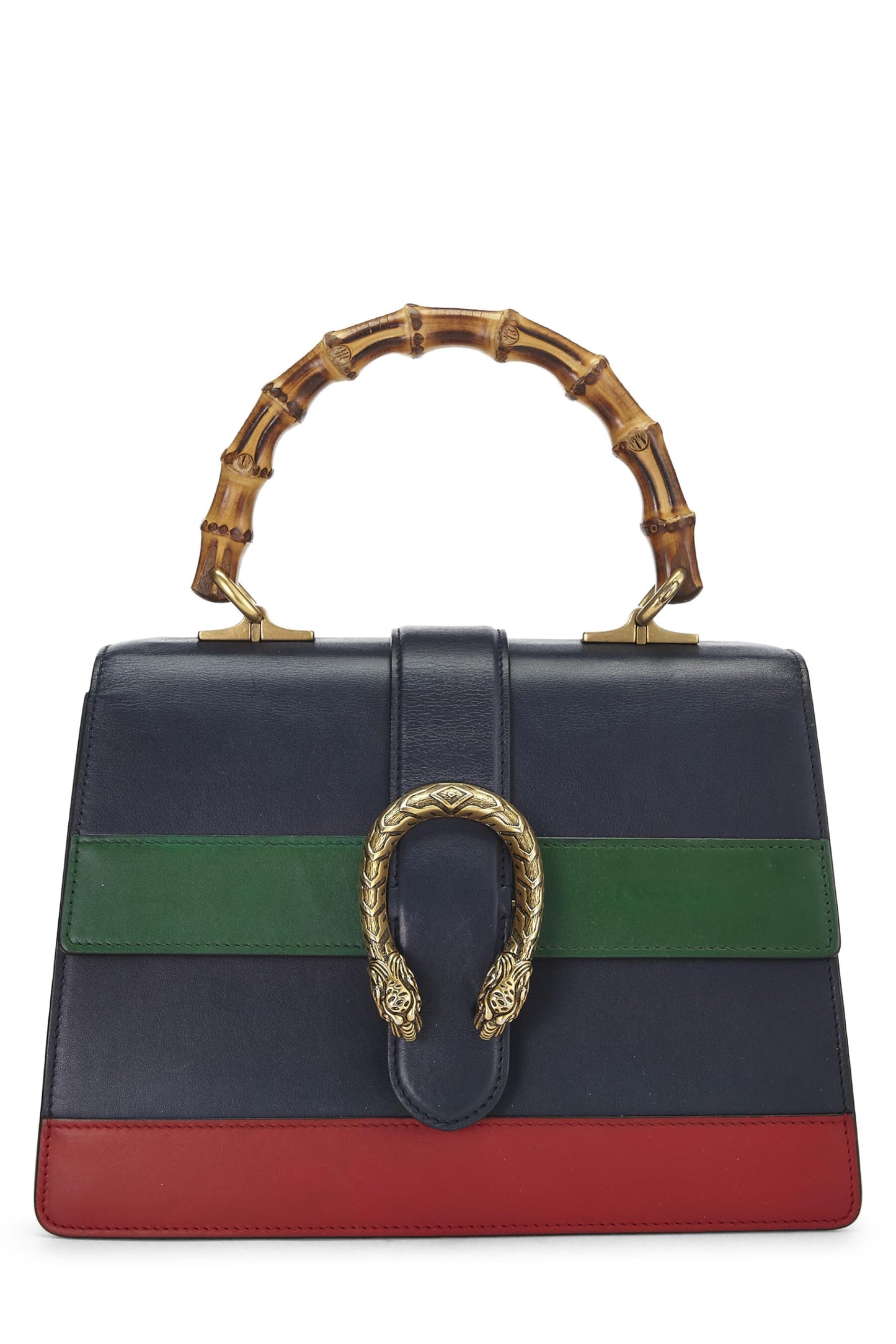 Gucci, Navy Leather Dionysus Bamboo Handbag, Navy