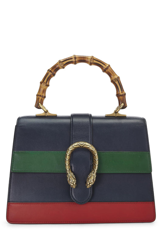 Gucci, Navy Leather Dionysus Bamboo Handbag, Navy