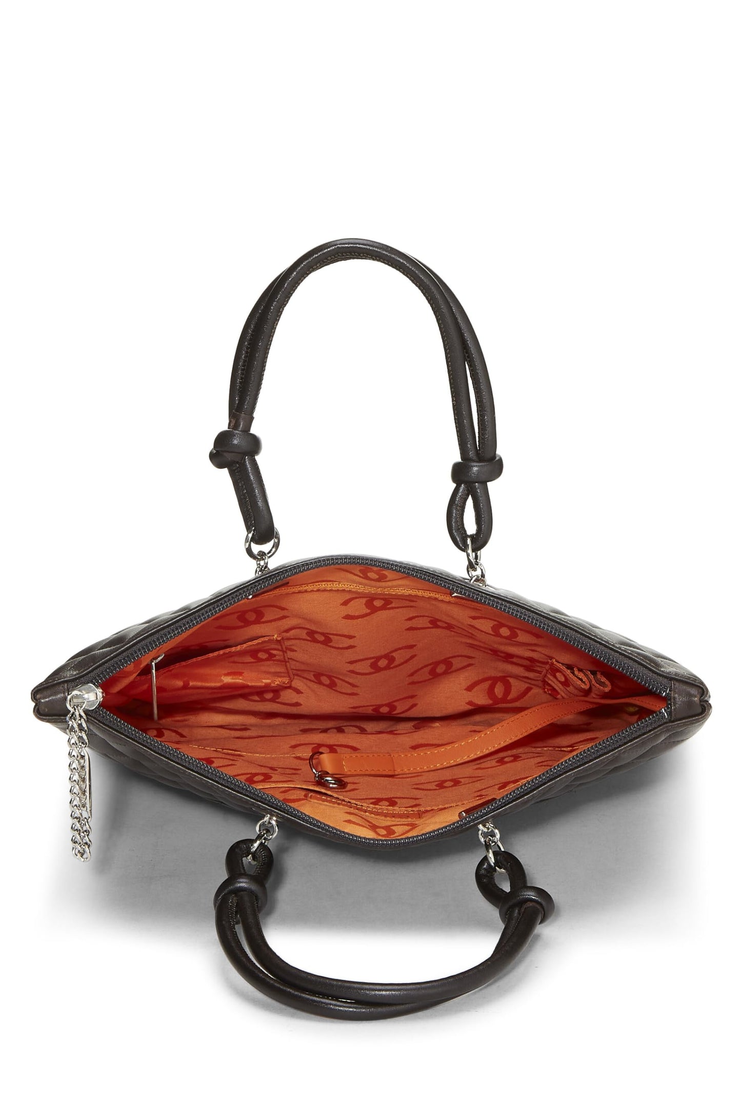 Chanel,  Brown Lambskin Cambon Flat Tote, Brown