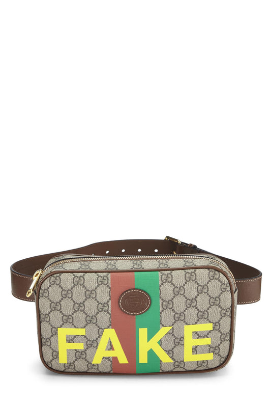 Gucci, Original GG Supreme Fake/Not Belt Bag, Brown
