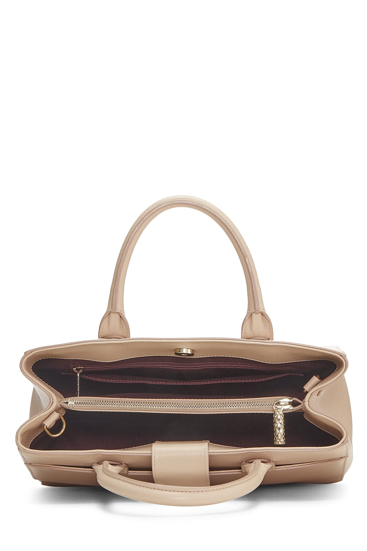 Chanel,  Beige Leather Neo Executive Shopping Tote, Beige