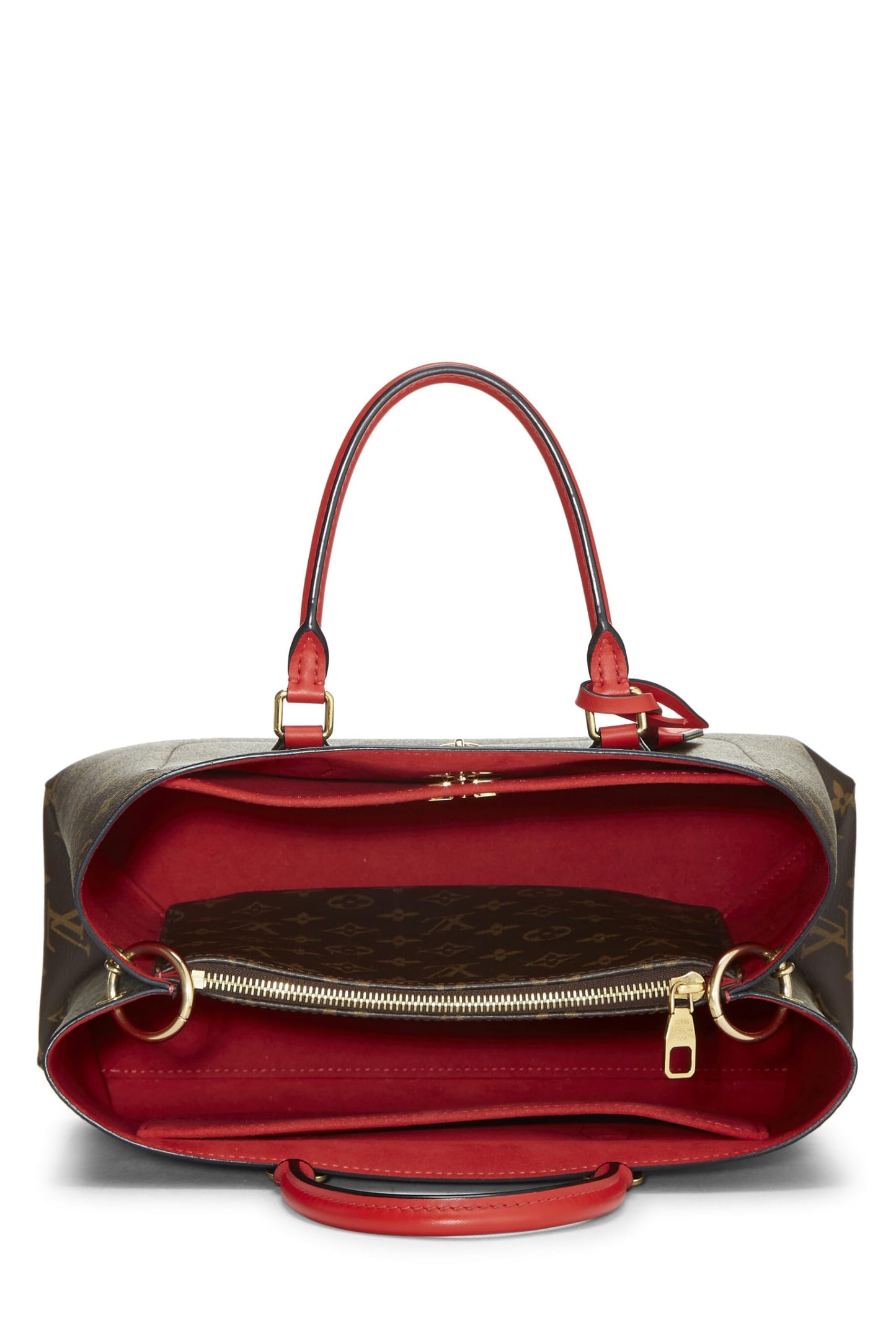 Louis Vuitton,  Red Monogram Canvas Flower Tote, Red