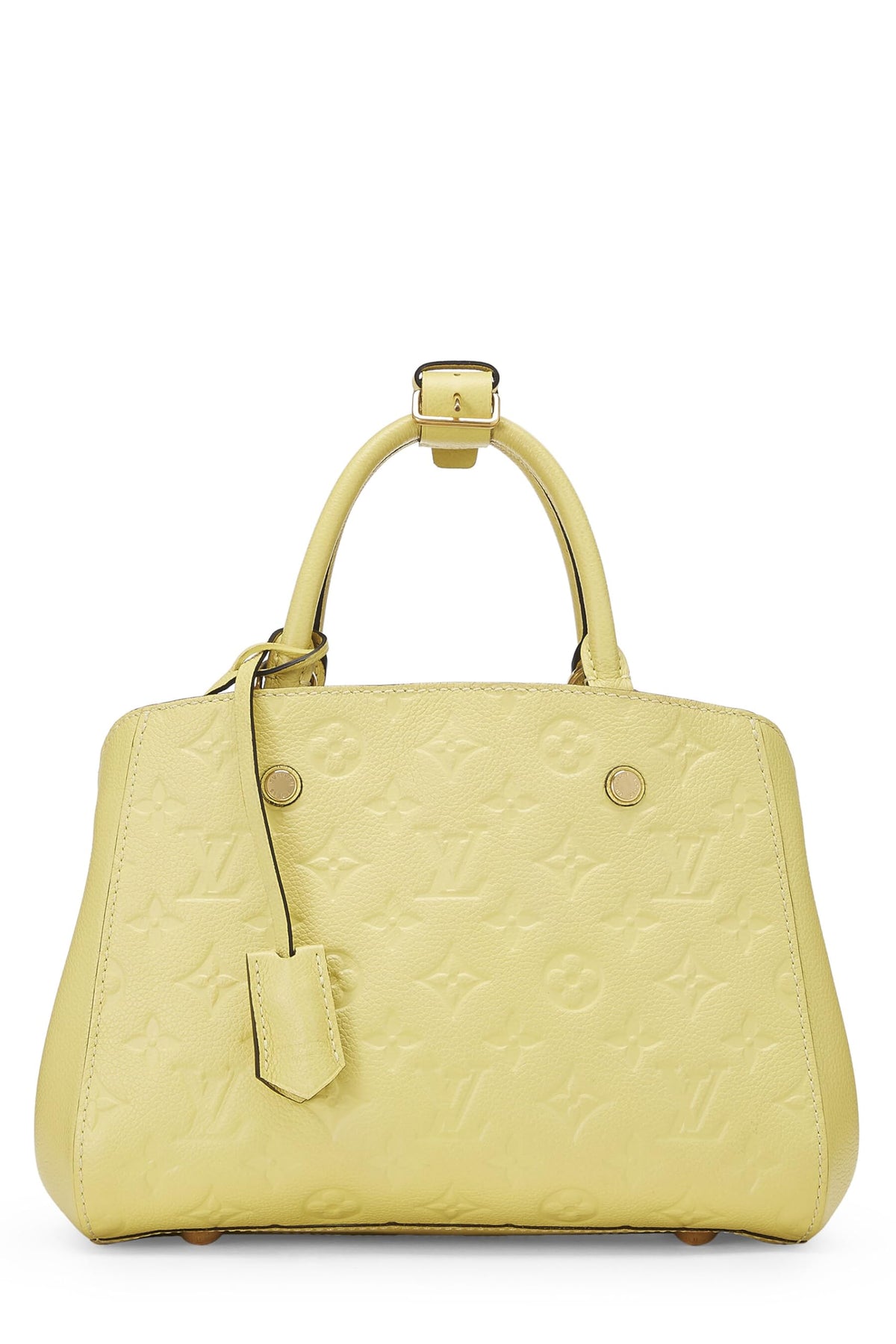 Louis Vuitton,  Citrine Monogram Empreinte Montaigne BB, Yellow