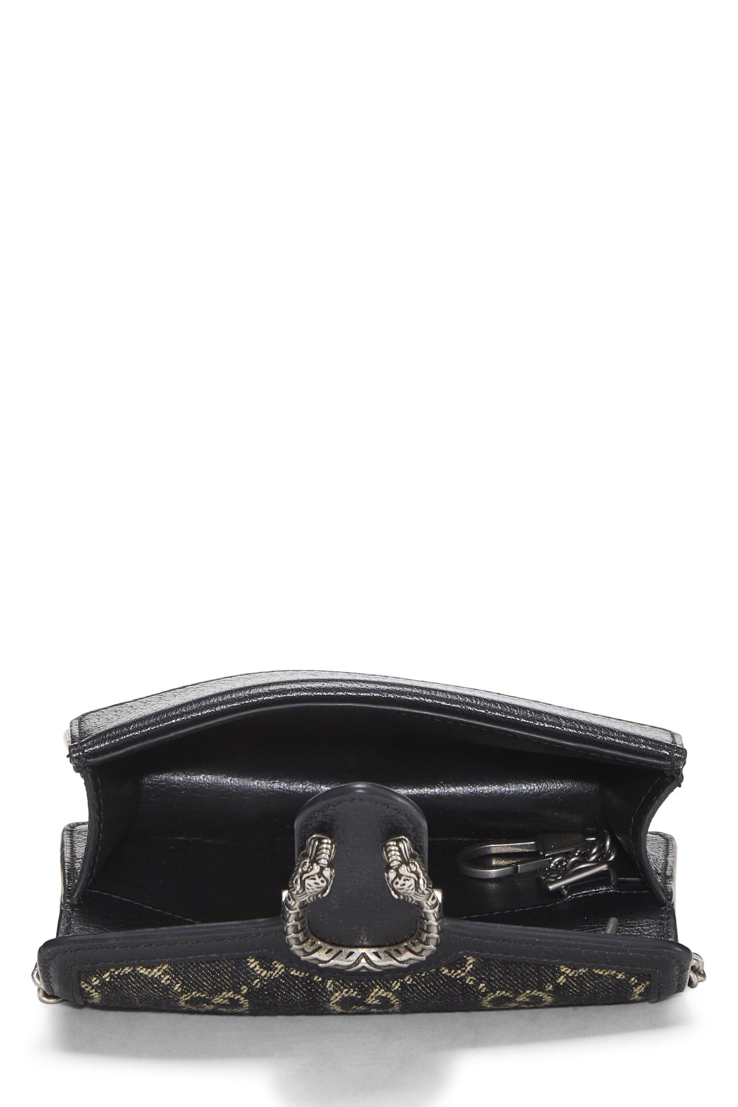 Gucci, Black Denim Dionysus Crossbody Super Mini, Black