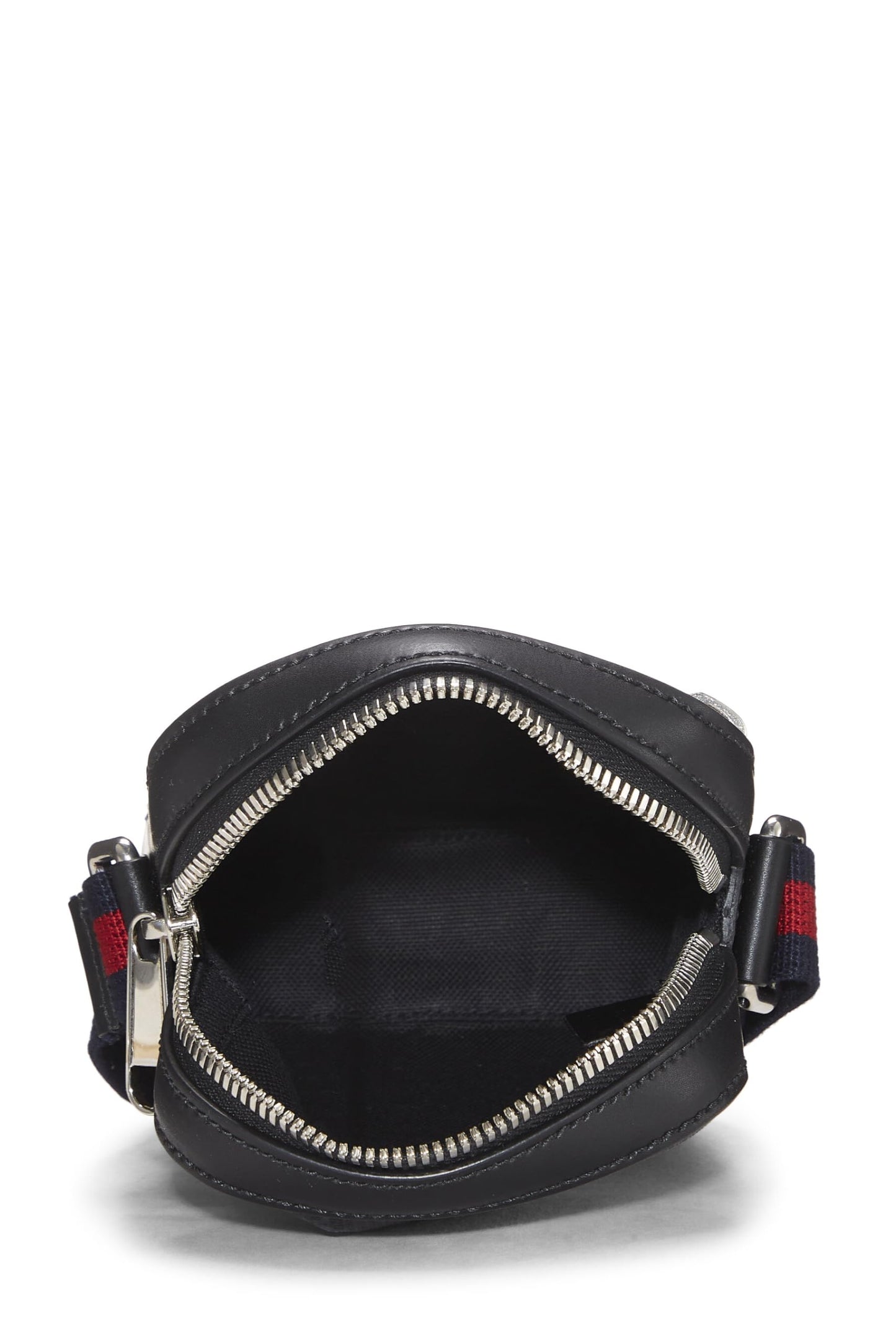 Gucci, Black GG Supreme Canvas Vertical Web Messenger Mini, Black