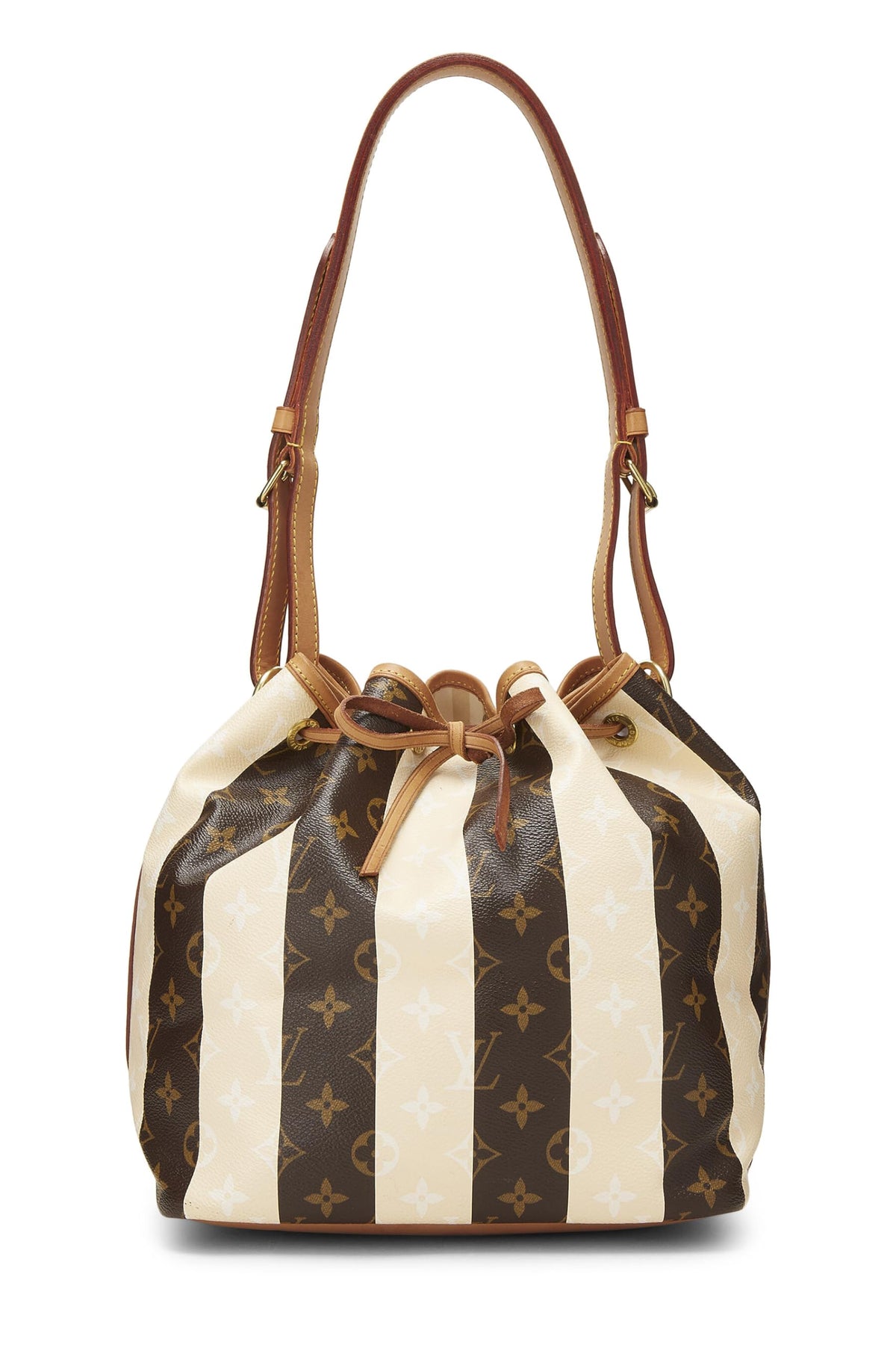 Louis Vuitton,  Monogram Canvas Cream Rayures Noé Petite, Cream