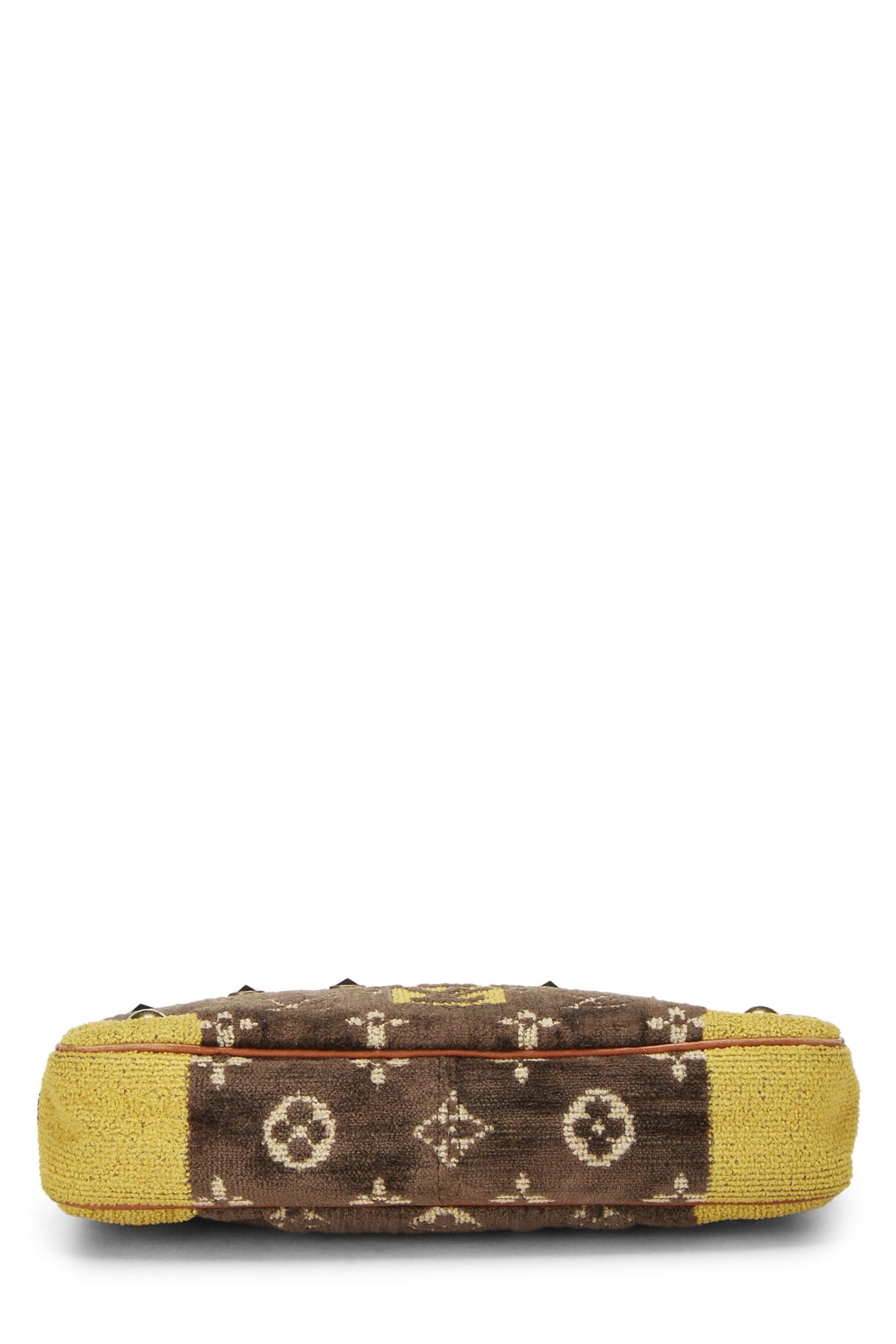 Louis Vuitton,  Brown & Yellow Monogram Velour Trompe L'oeil Pochette, Brown