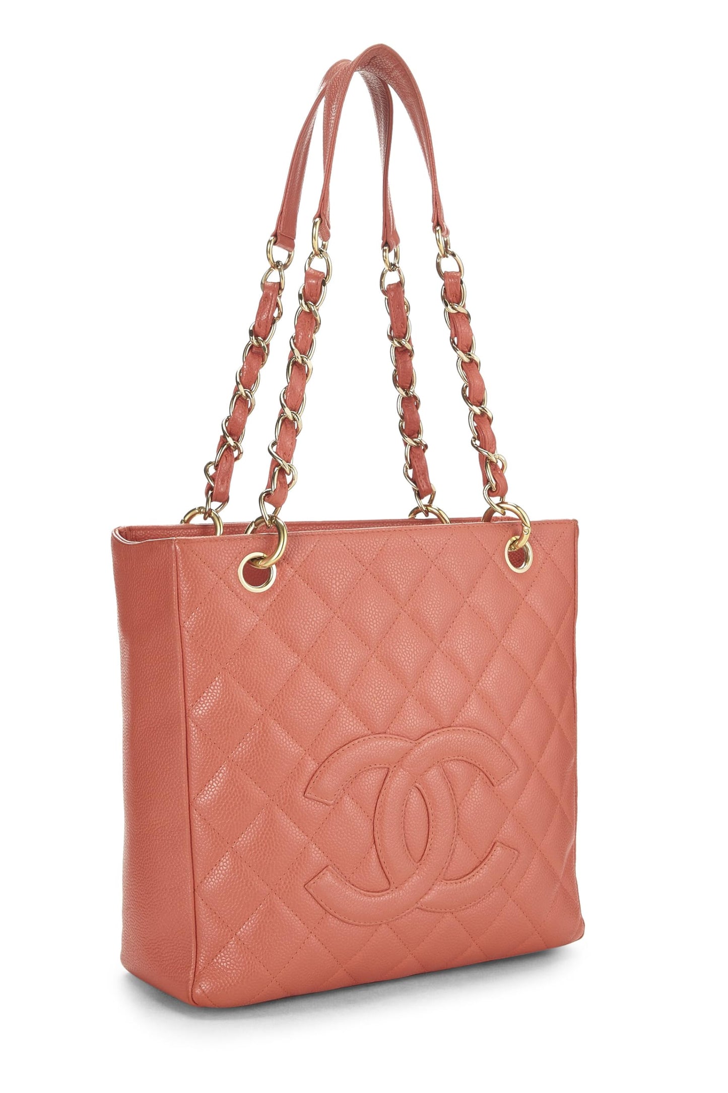 Chanel,  Pink Quilted Caviar Petite Shopping Tote (PST), Pink