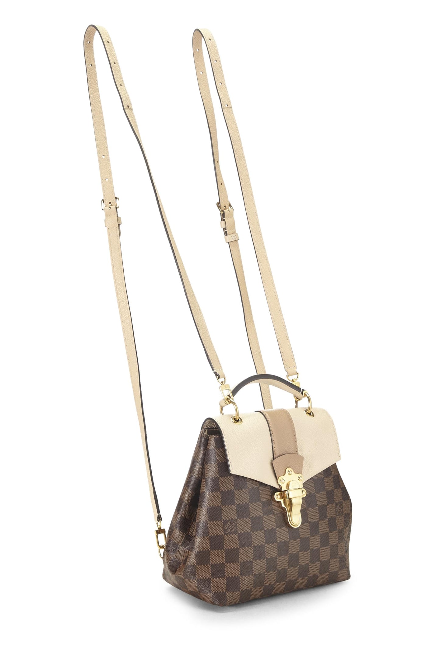 Louis Vuitton,  Cream Damier Ebene Clapton Backpack, Beige