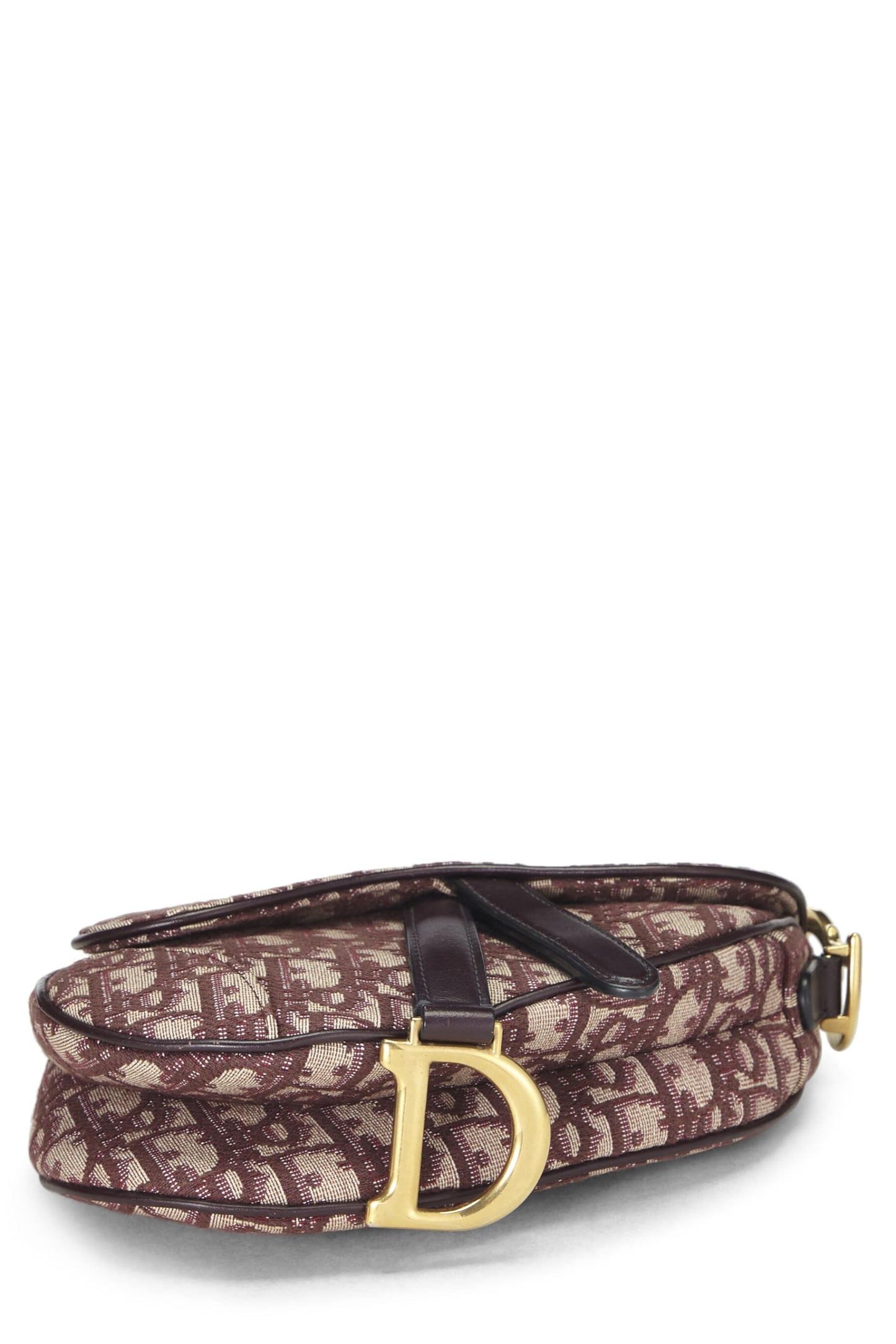 Dior,  Burgundy Oblique Saddle Bag Mini, Burgundy