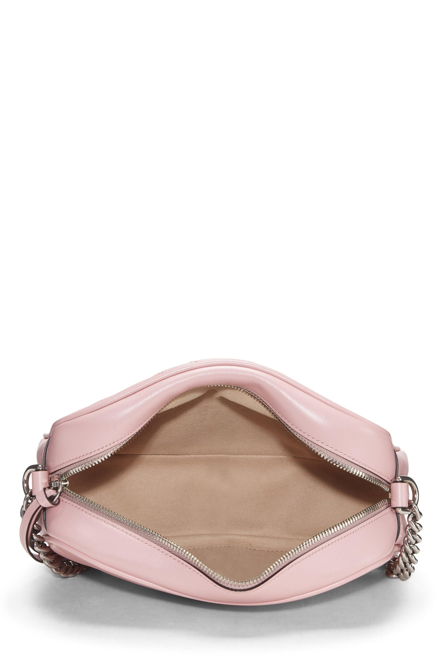 Gucci, Pink Leather GG Marmont Crossbody Bag Small, Pink