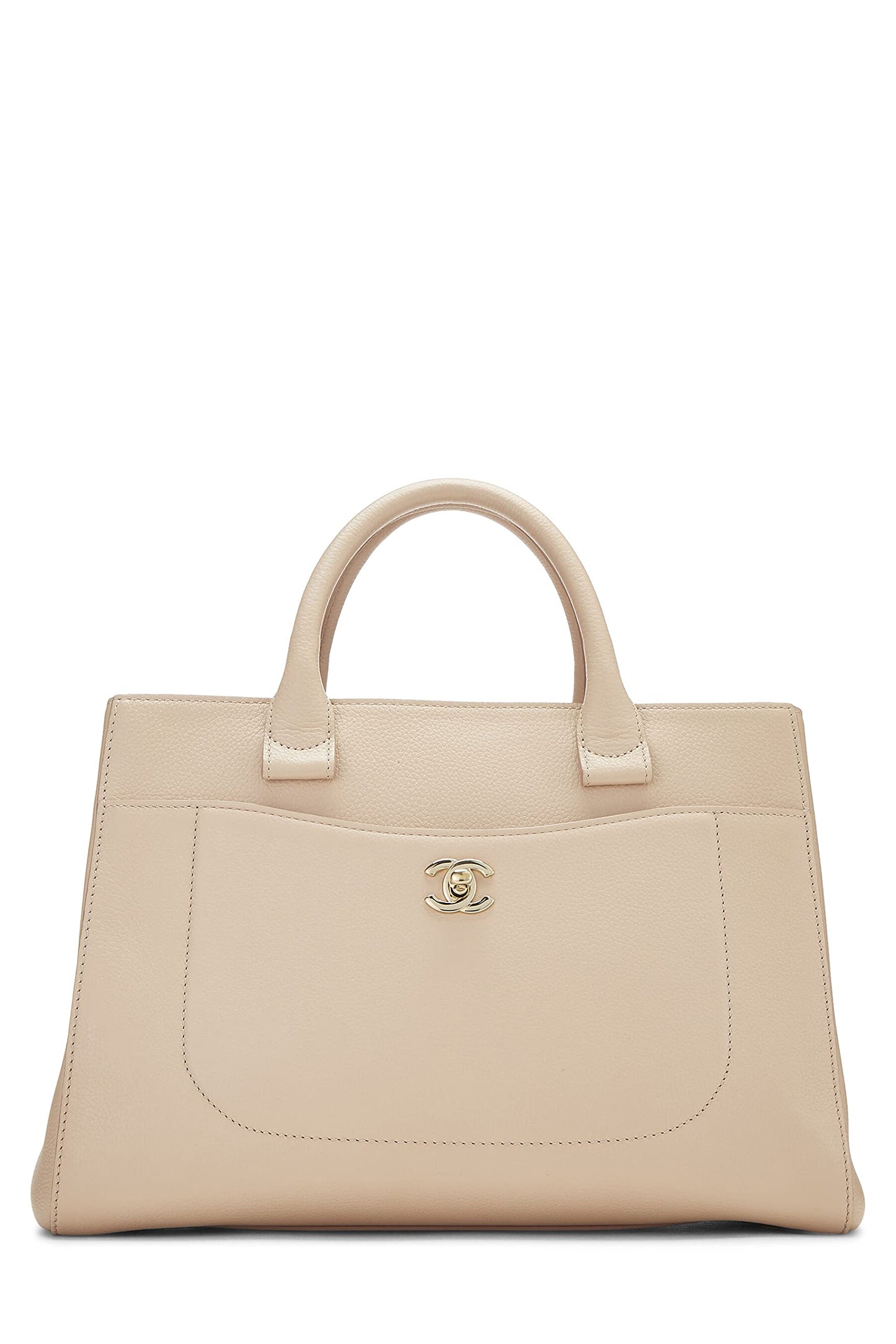 Chanel,  Beige Leather Neo Executive Shopping Tote, Beige