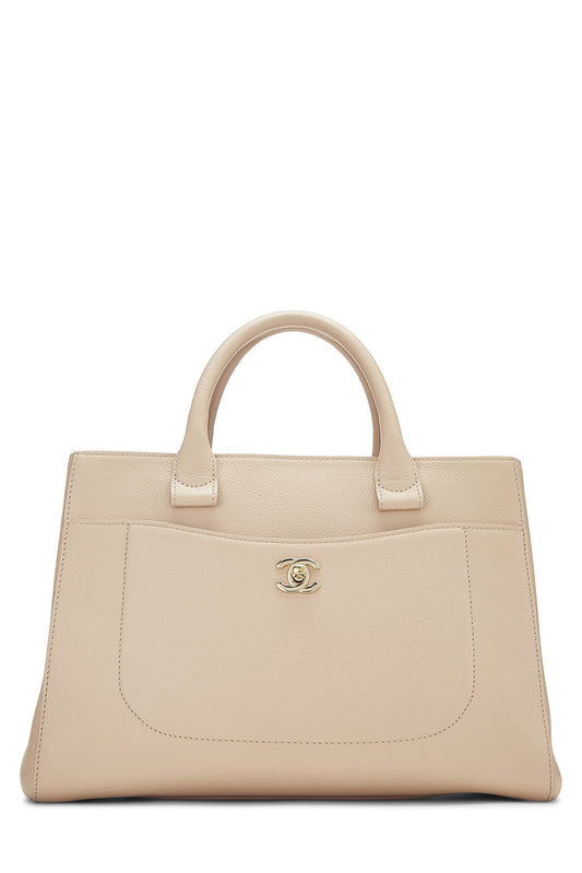 Chanel,  Beige Leather Neo Executive Shopping Tote, Beige