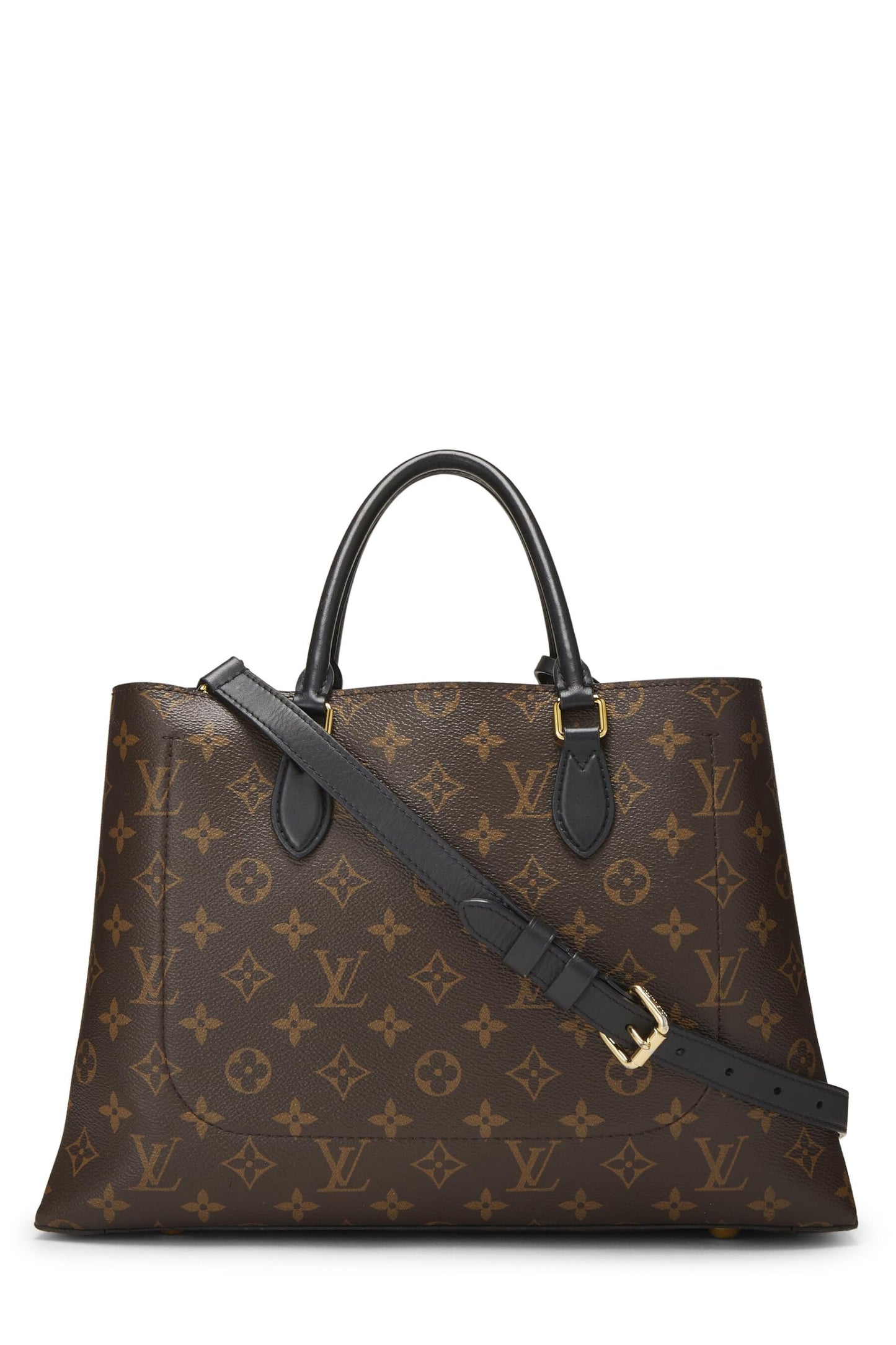 Louis Vuitton,  Black Monogram Flower Zip Tote MM, Black