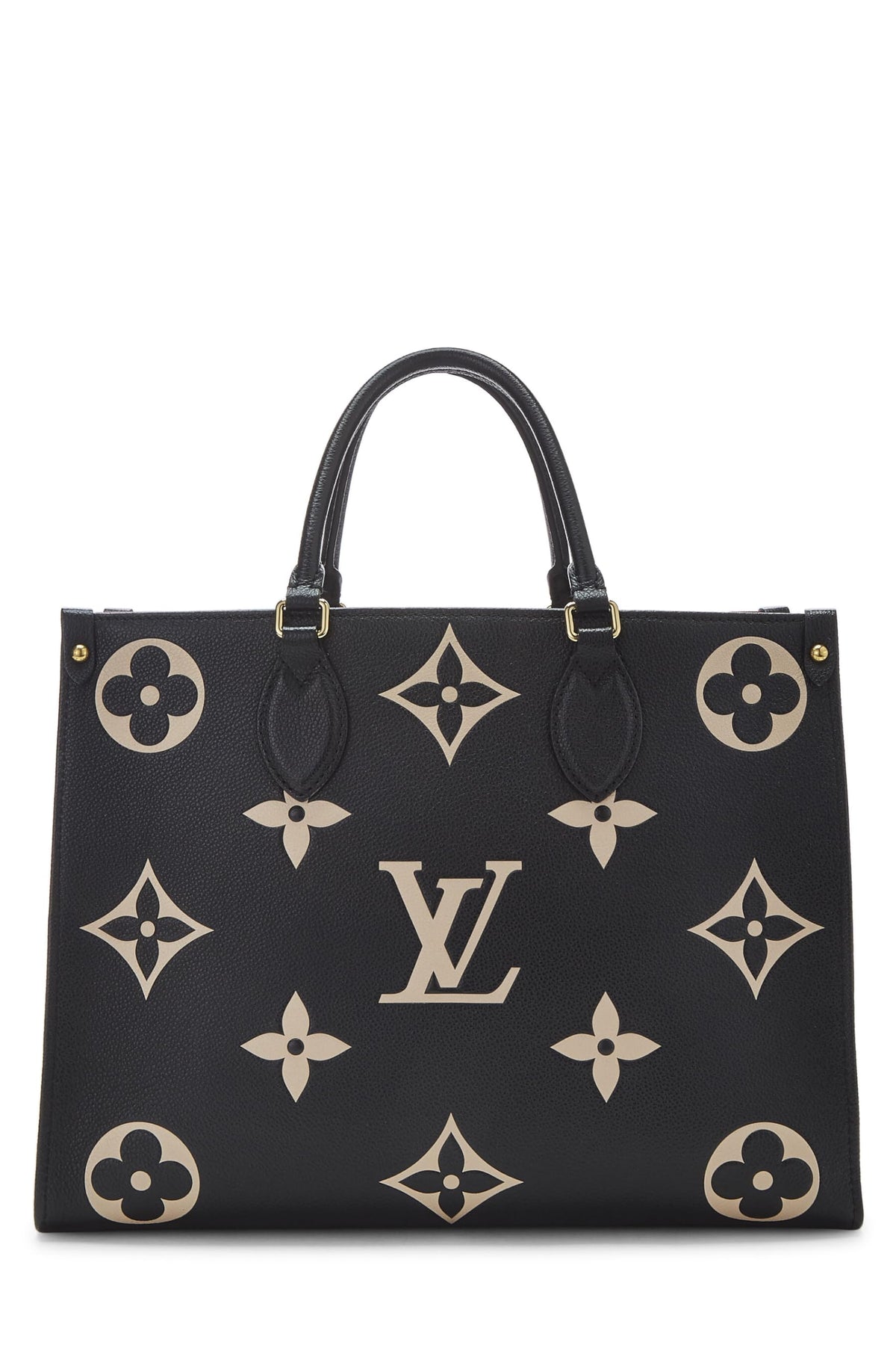 Louis Vuitton,  Black Giant Monogram Empreinte On The Go MM, Black