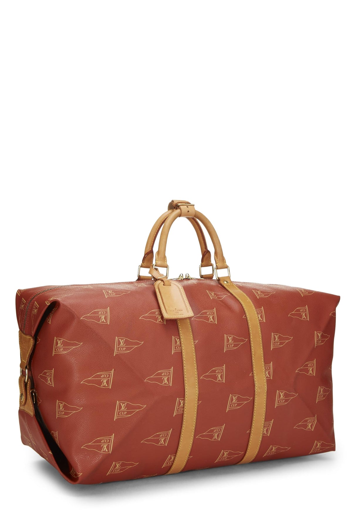 Louis Vuitton,  Red Coated Canvas America's Cup Sac Cabourg, Red