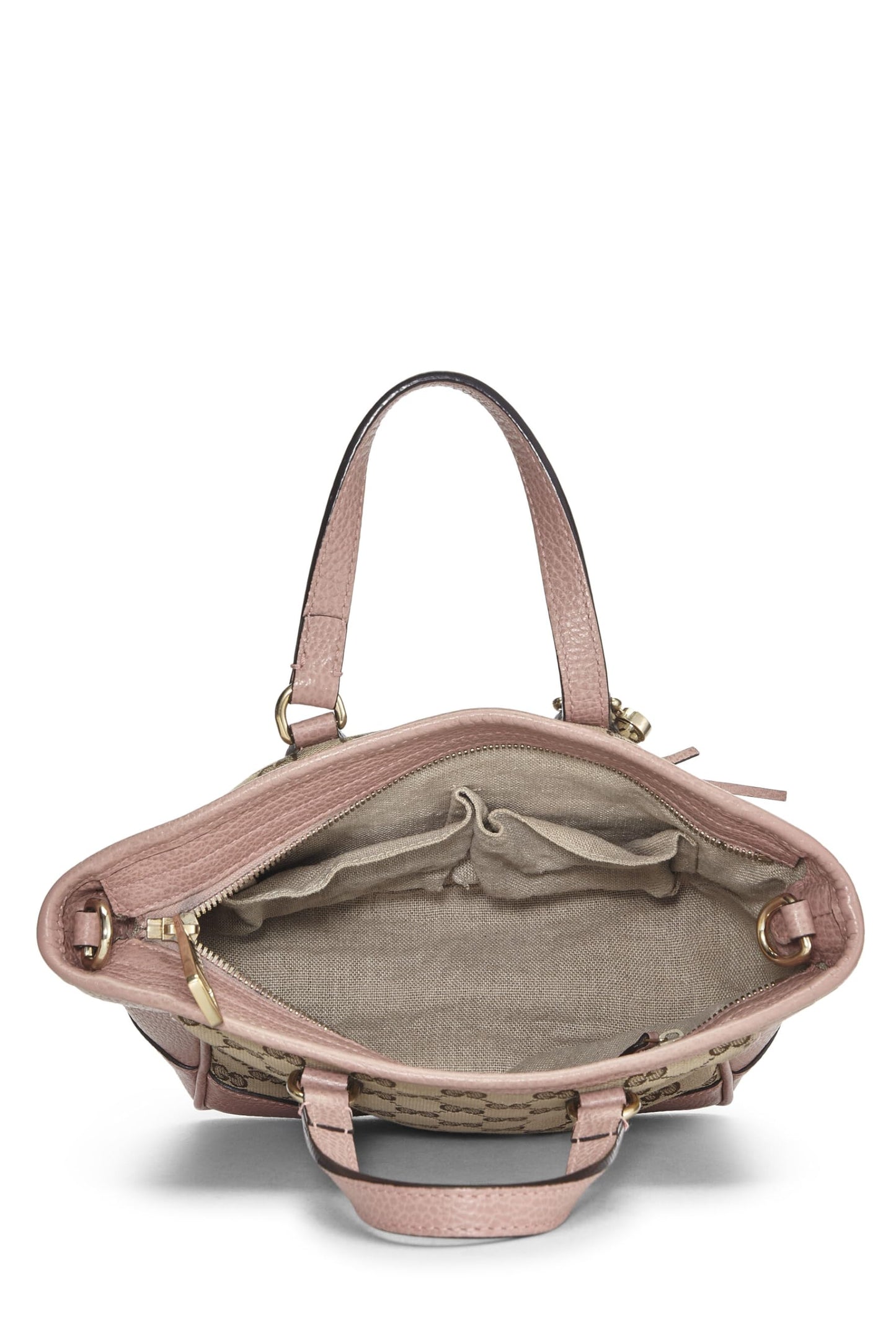 Gucci, Pink Original GG Canvas Bree Top Handle Tote Small, Pink