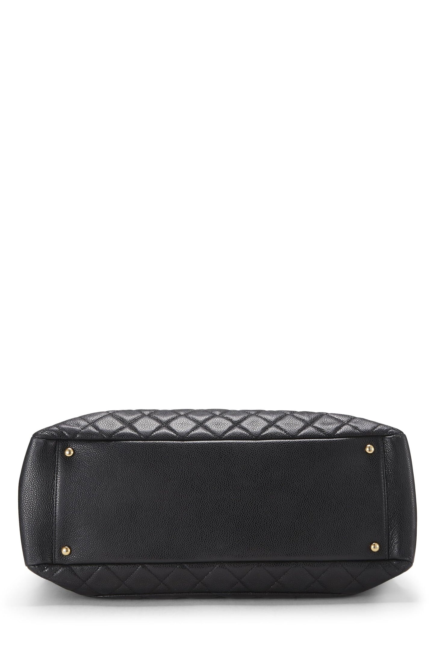 Chanel,  Black Quilted Caviar Grand Shopping Tote (GST), Black