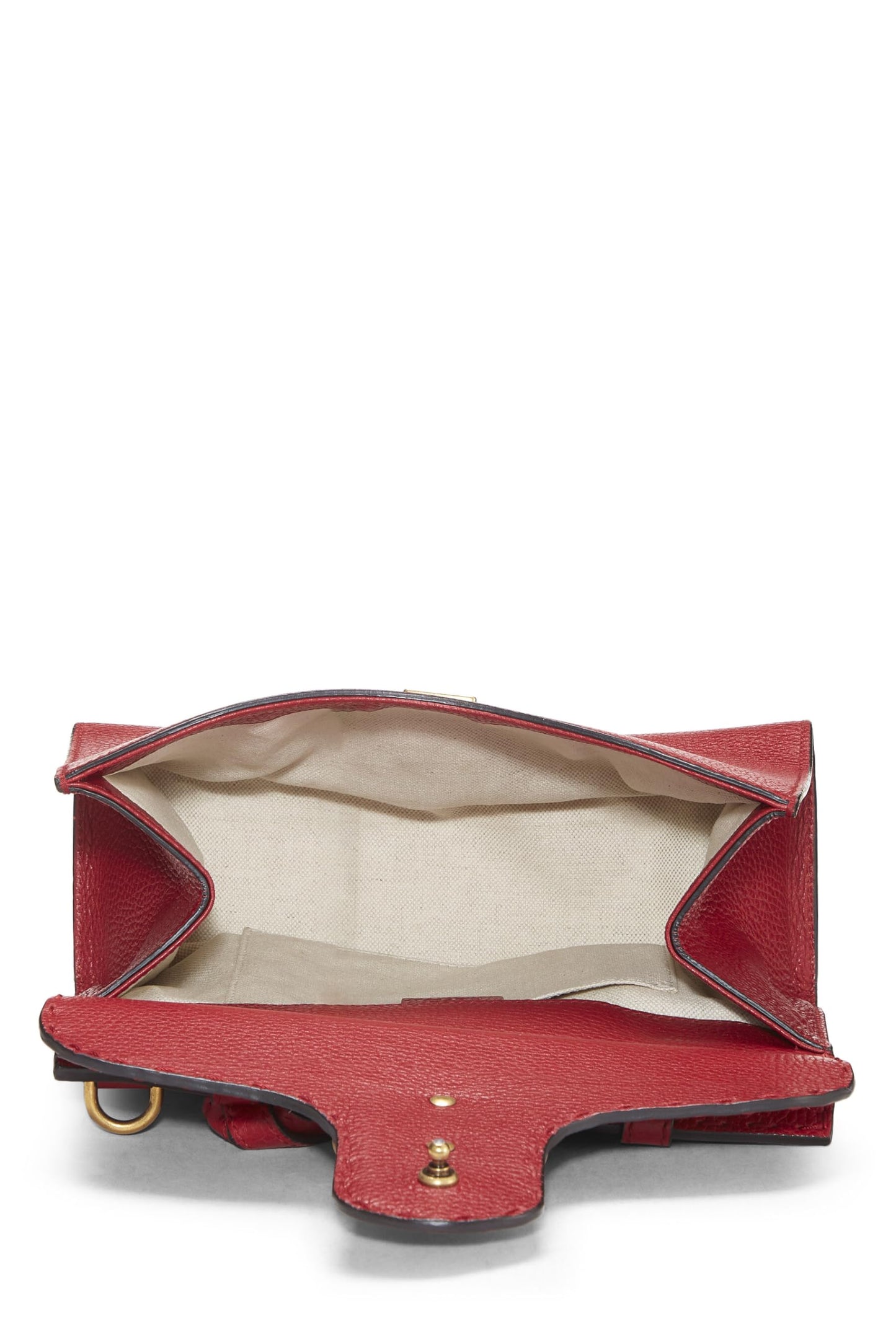 Gucci, Red Leather GG Marmont Top Handle Flap Bag Mini, Red