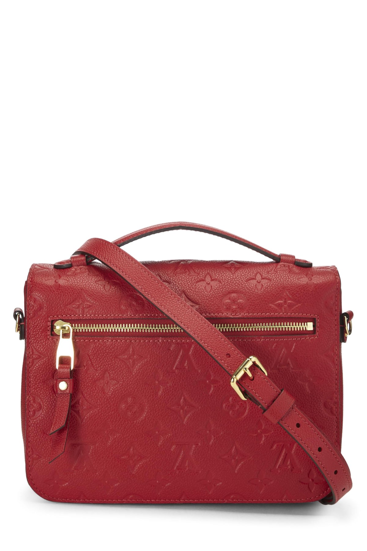 Louis Vuitton,  Cherry Monogram Empreinte Pochette Metis, Red