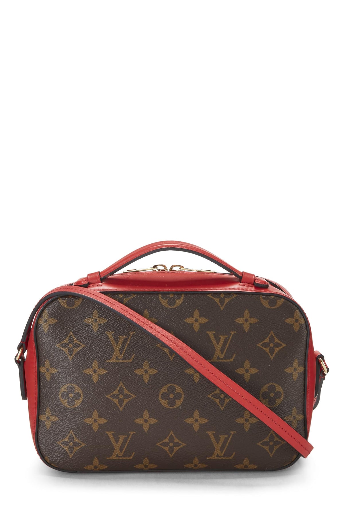 Louis Vuitton,  Red Monogram Canvas Saintonge, Red