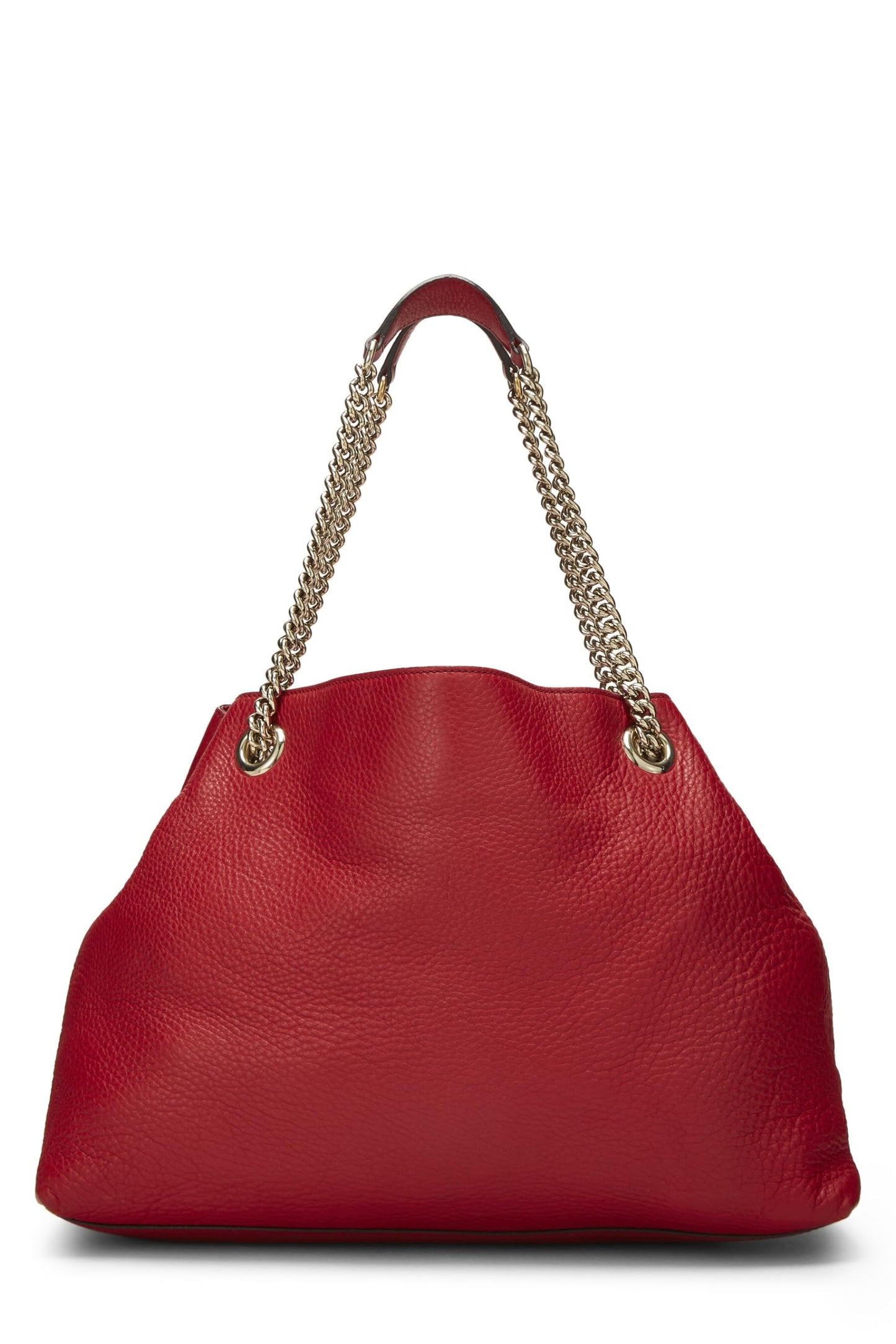 Gucci, Red Leather Soho Chain Tote, Red
