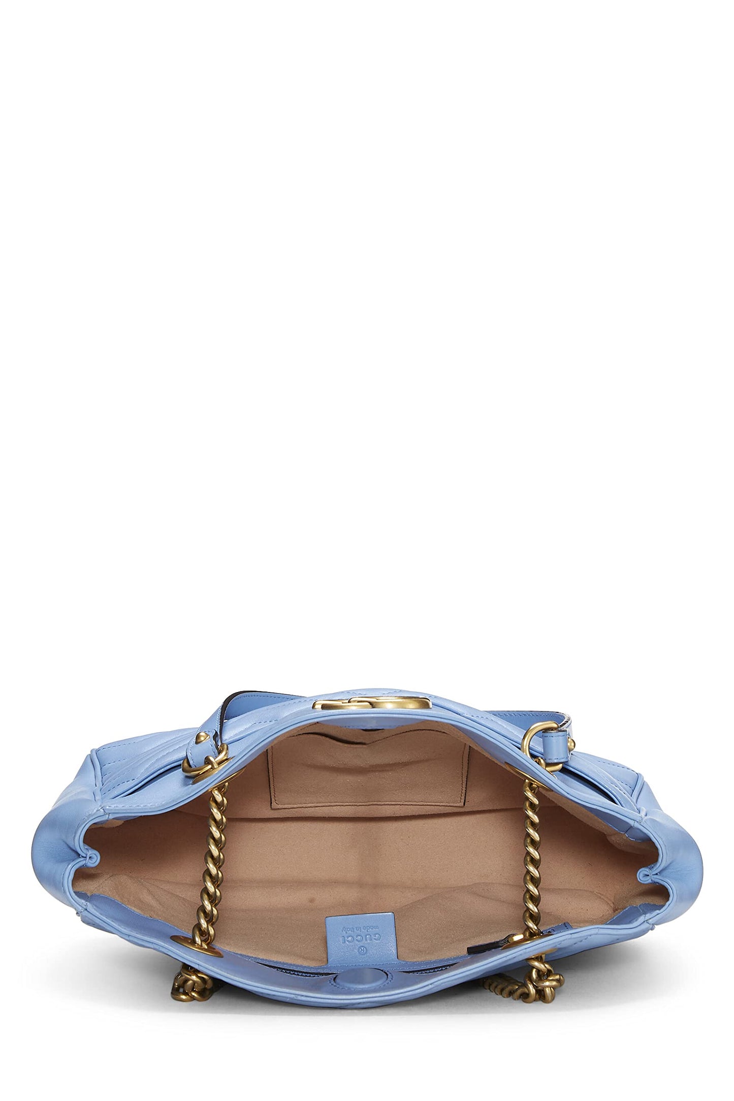 Gucci, Blue Leather GG Marmont Tote, Blue