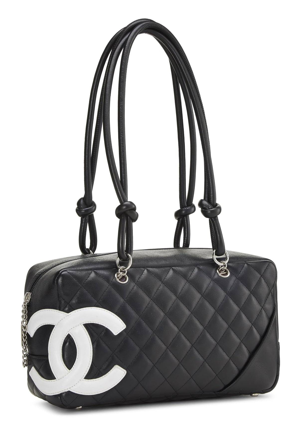 Chanel,  Black Calfskin Cambon Ligne Bowler, Black