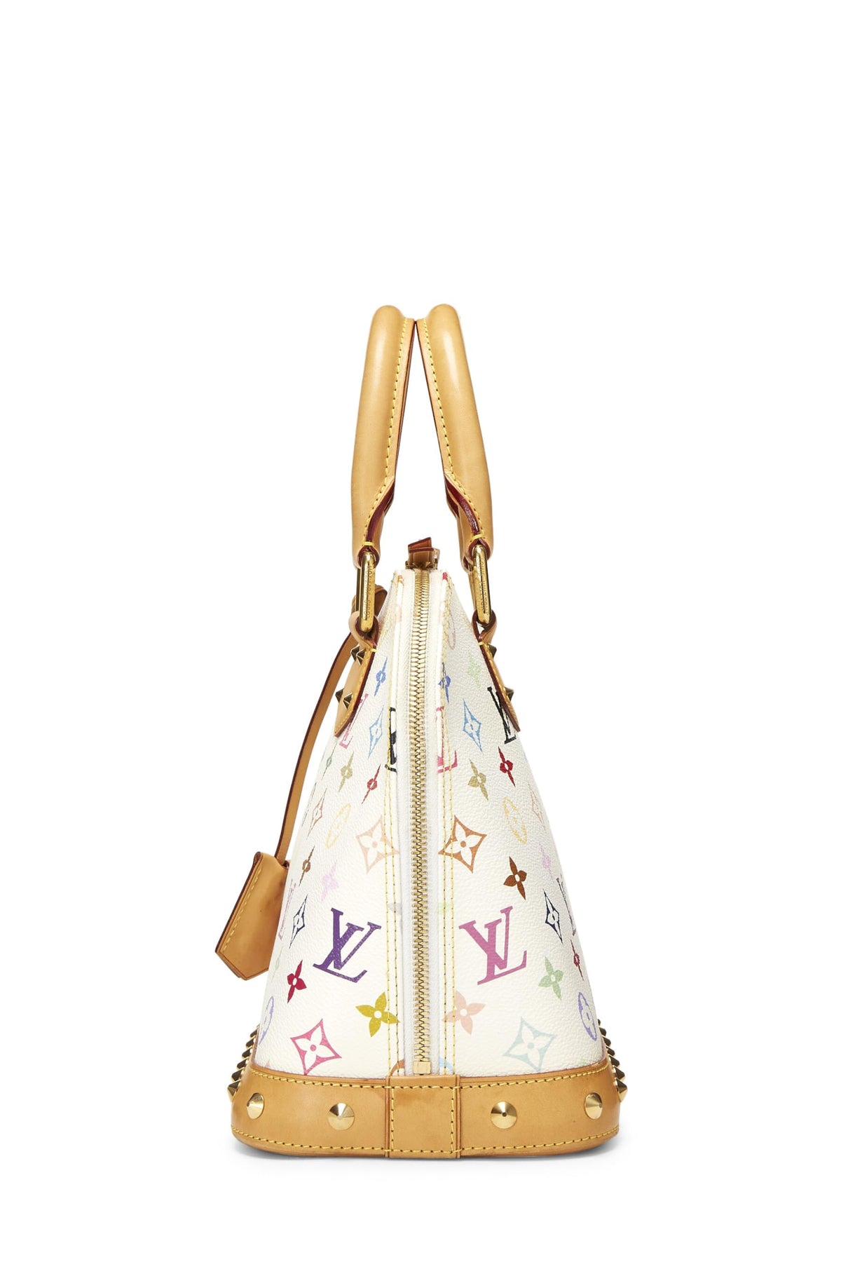 Louis Vuitton,  Takashi Murakami x Louis Vuitton White Monogram Multicolore Alma PM, White