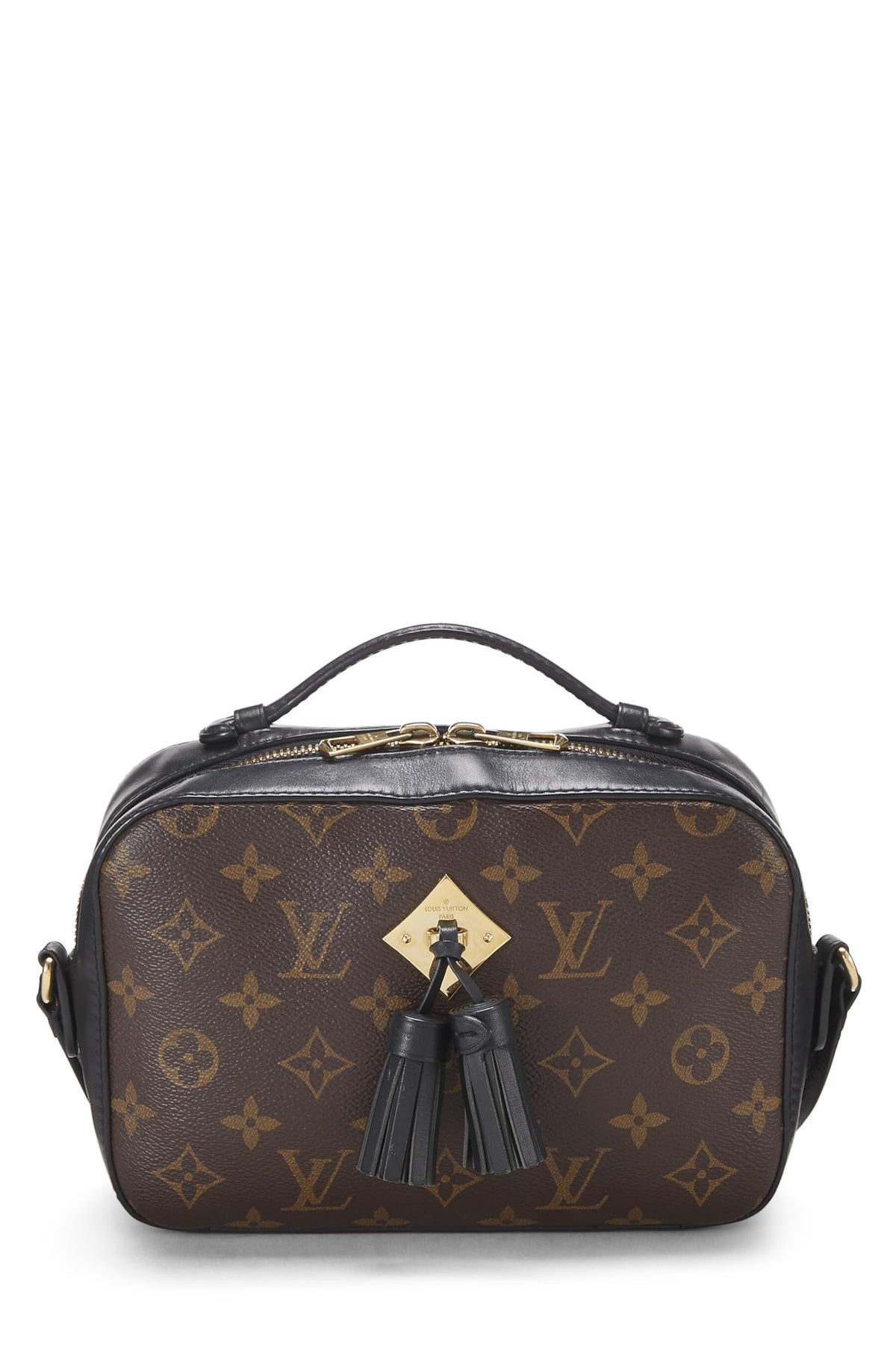 Louis Vuitton,  Black Monogram Canvas Saintonge, Black
