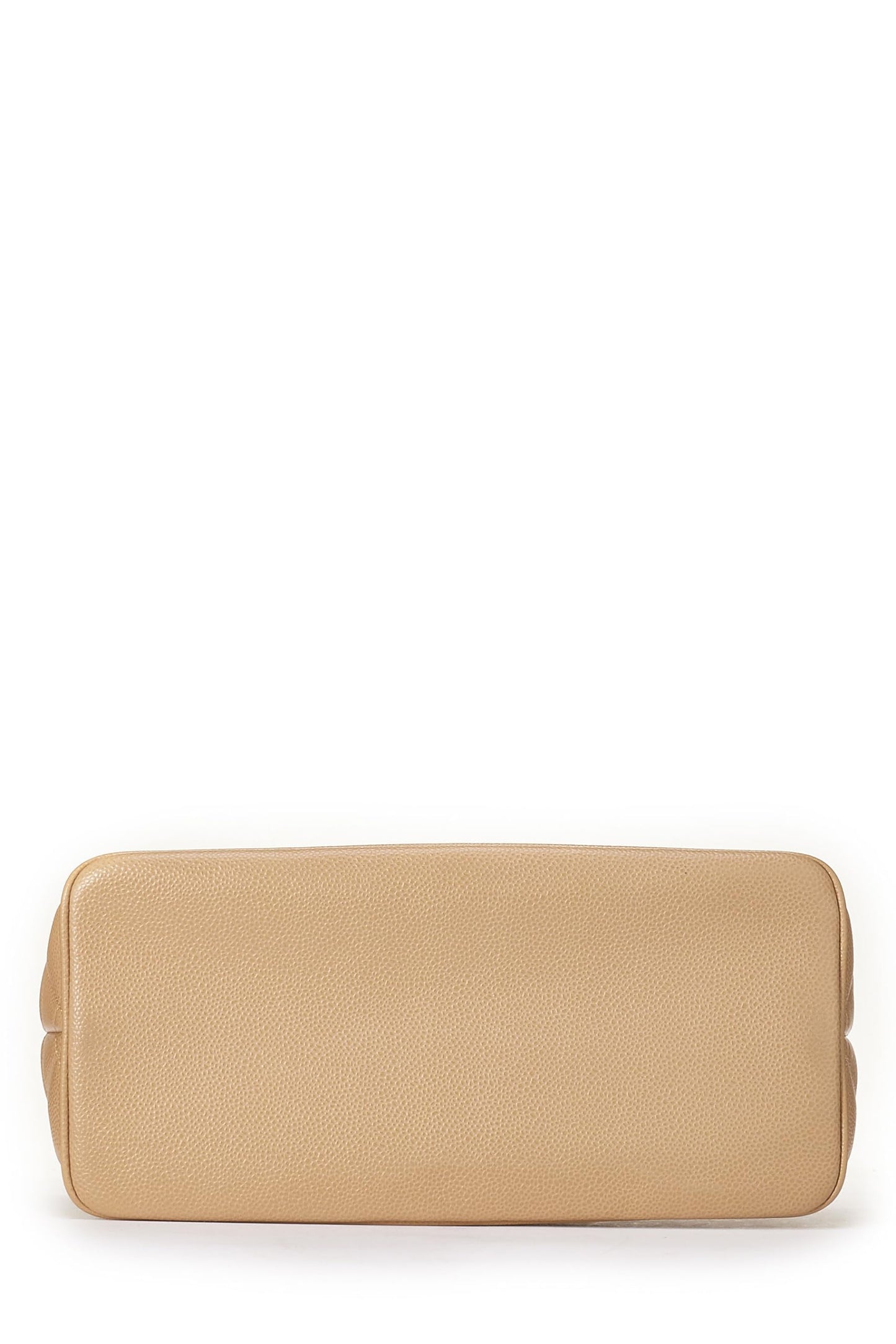 Chanel,  Beige Quilted Caviar Medallion Tote, Beige