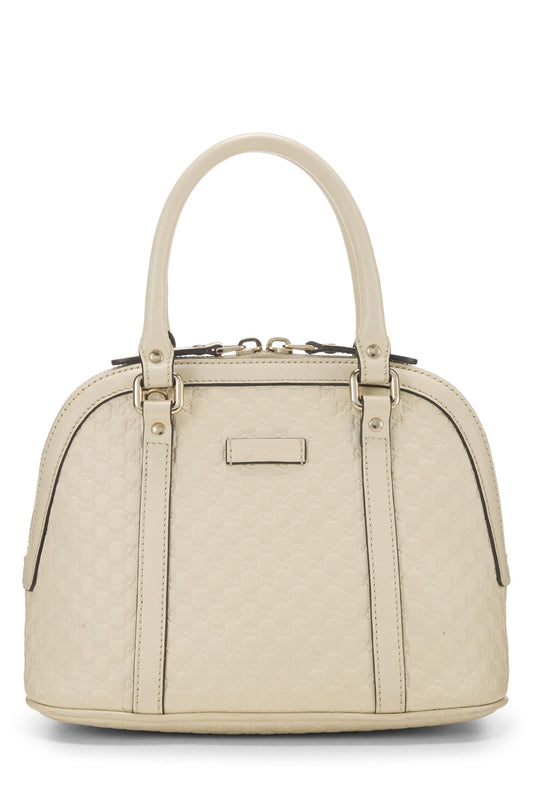 Gucci, Cream Microguccissima Leather Nice Dome Mini, White