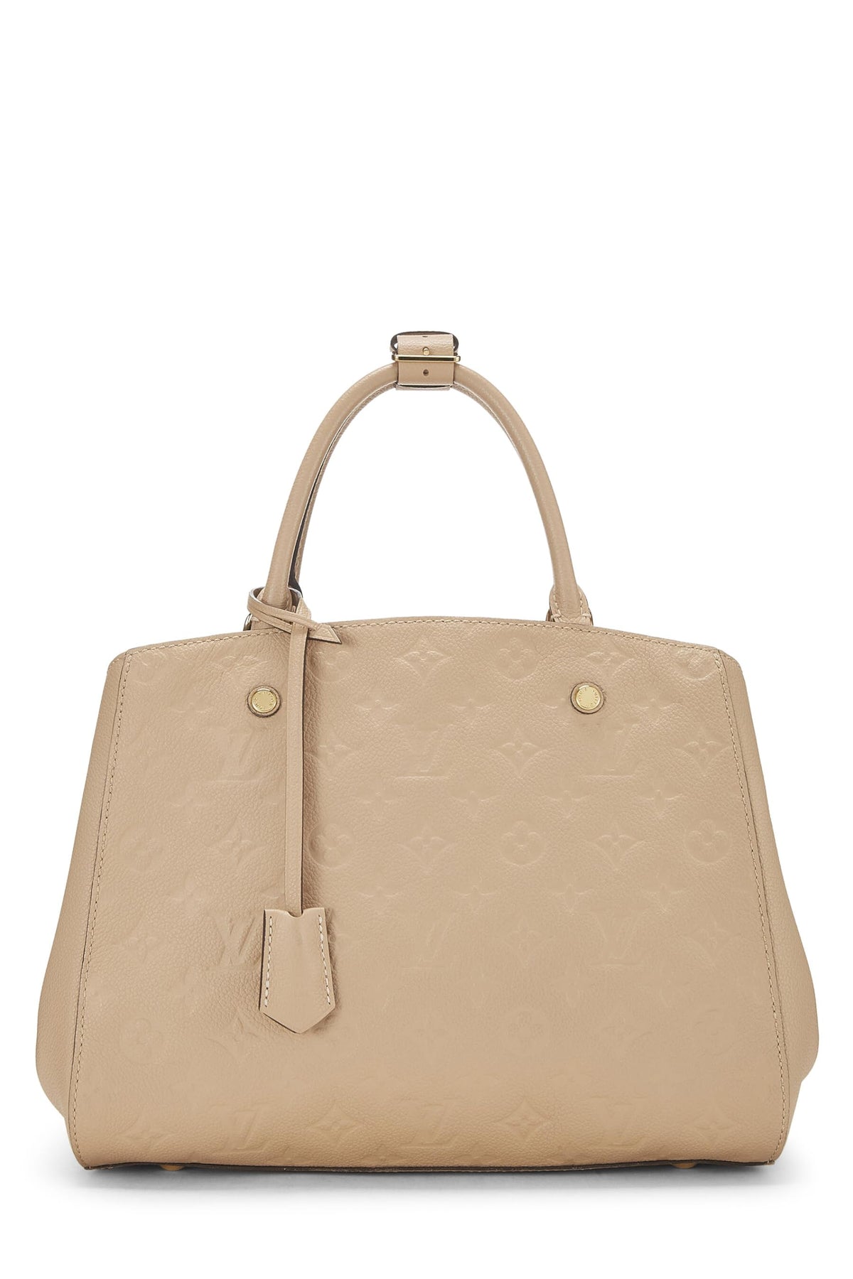 Louis Vuitton,  Beige Monogram Empreinte Montaigne MM, Beige