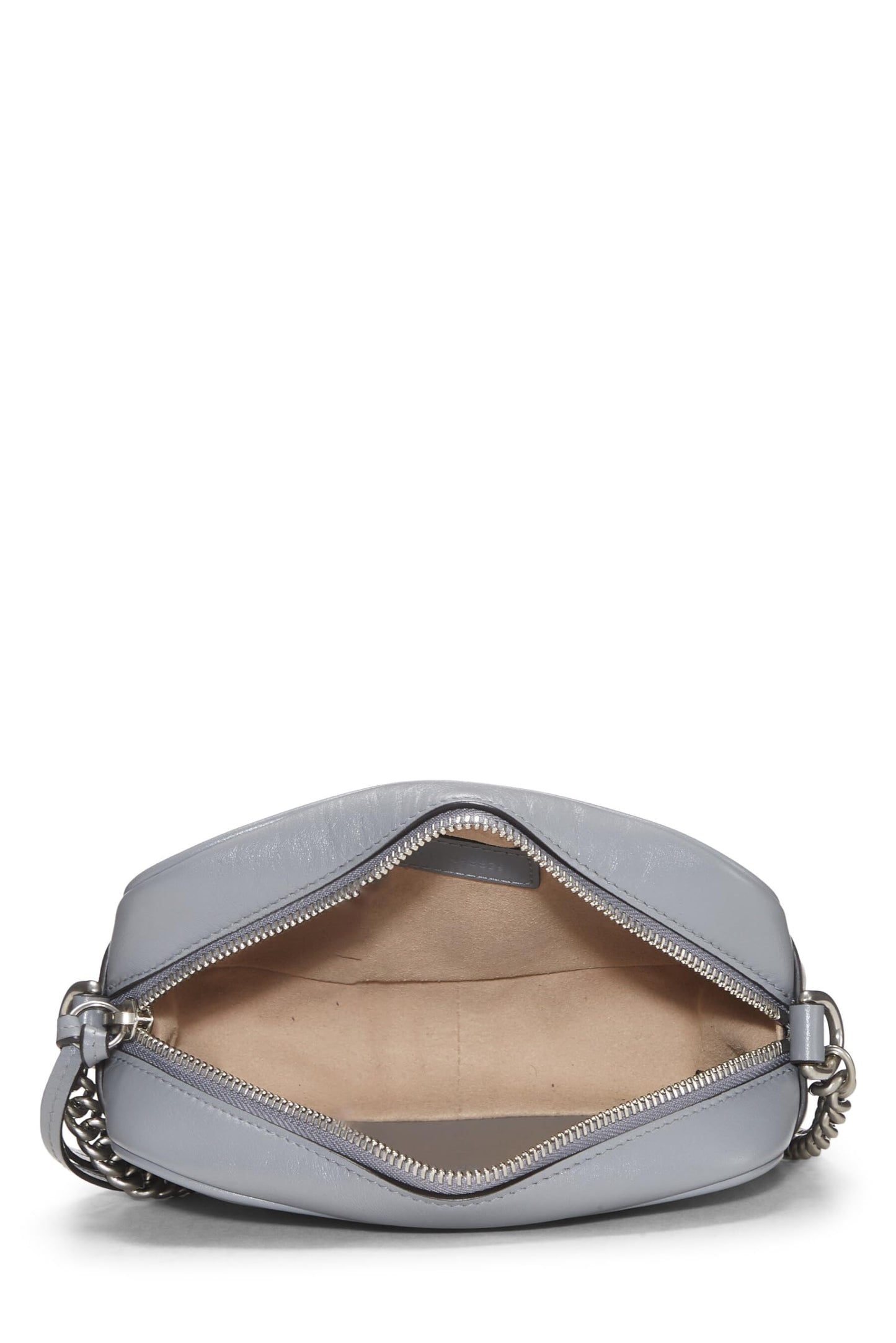 Gucci, Grey Leather GG Marmont Crossbody Mini, Grey