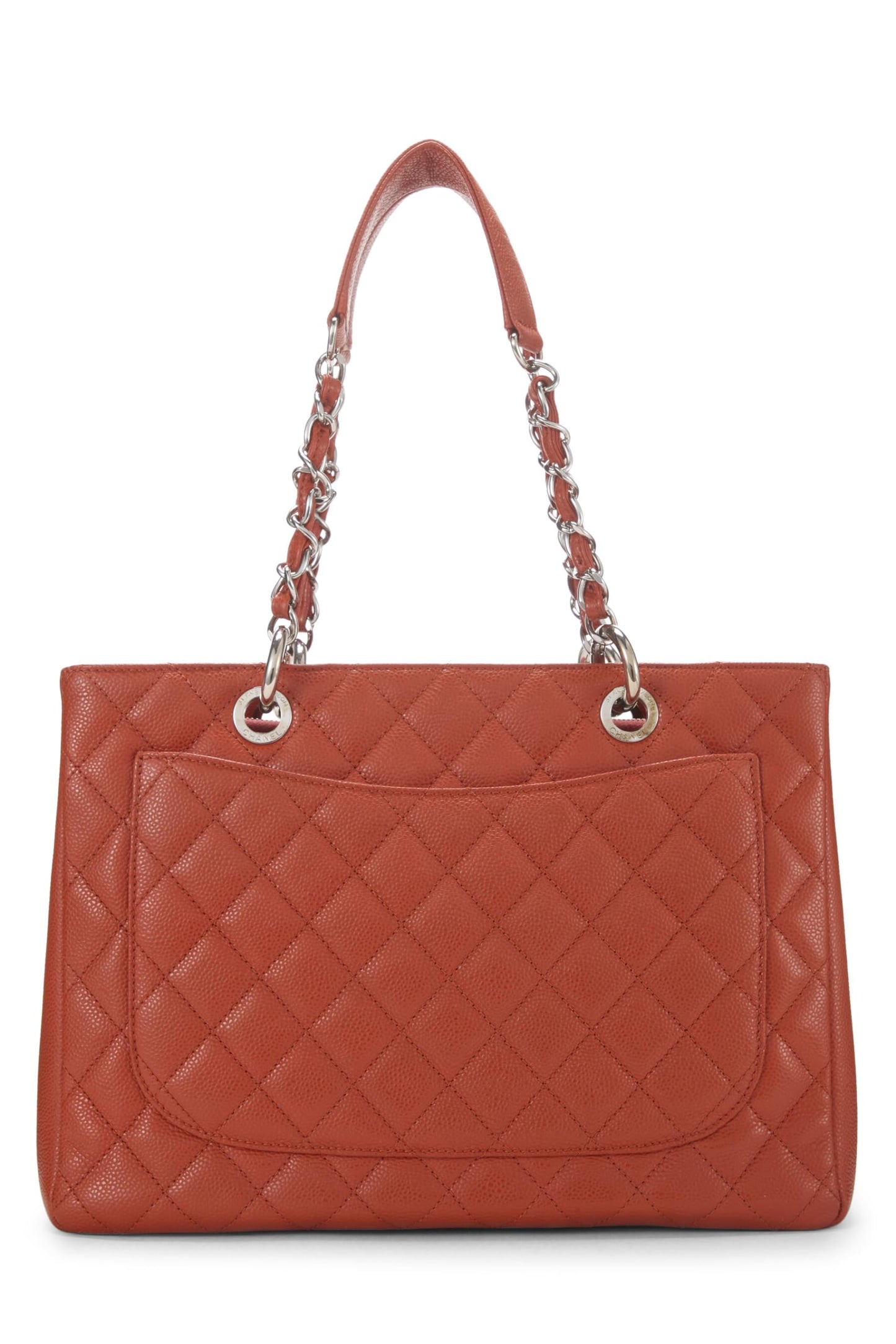 Chanel,  Orange Caviar Grand Shopping Tote (GST), Orange