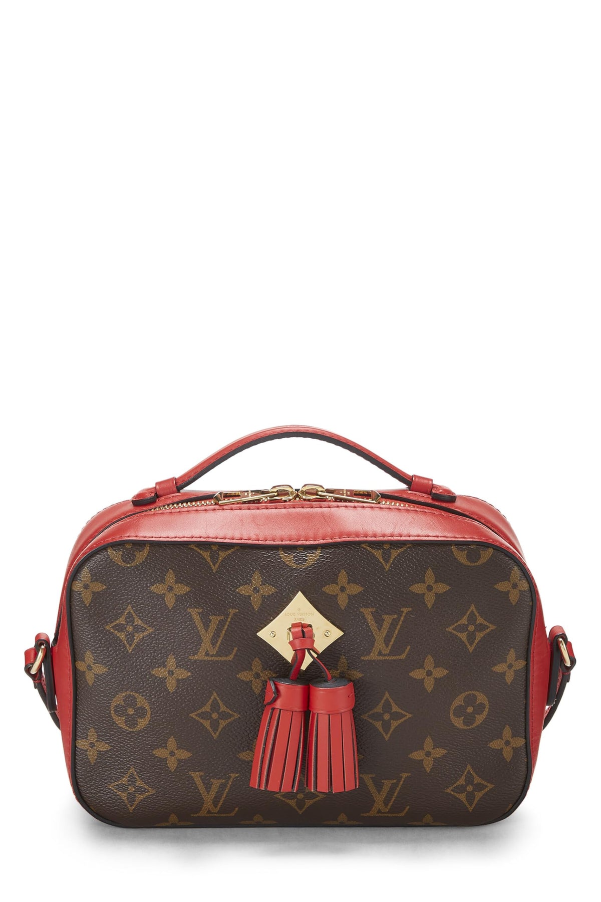 Louis Vuitton,  Red Monogram Canvas Saintonge, Red