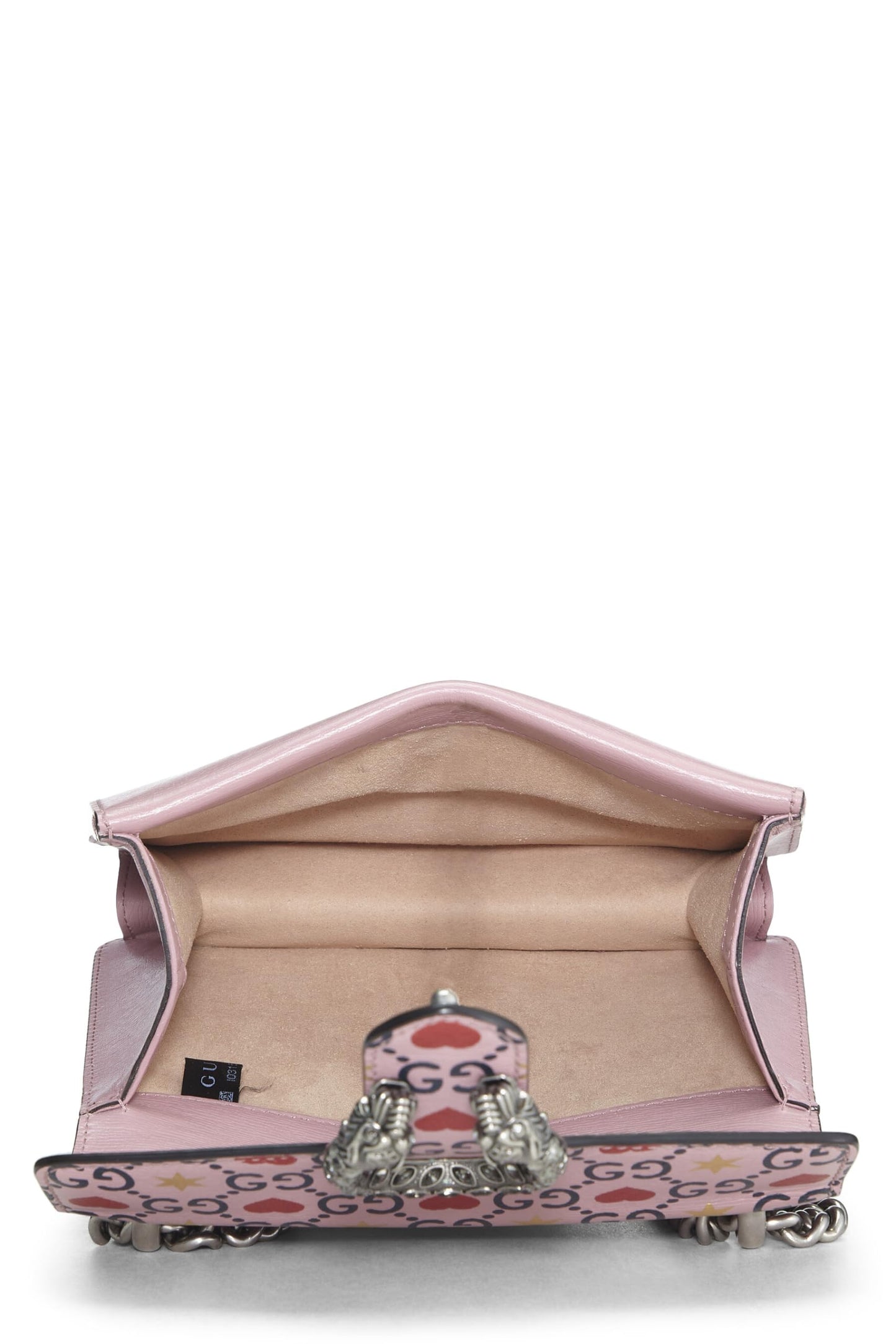 Gucci, Pink Leather Valentine Dionysus Shoulder Bag Medium, Pink