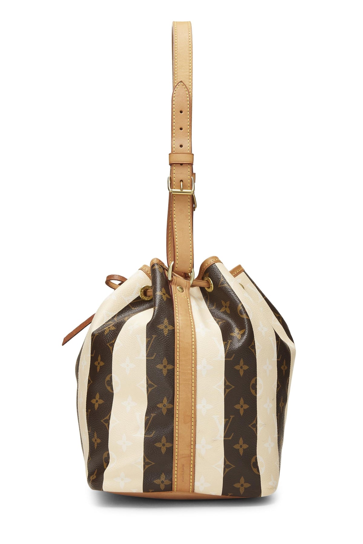 Louis Vuitton,  Monogram Canvas Cream Rayures Noé Petite, Cream