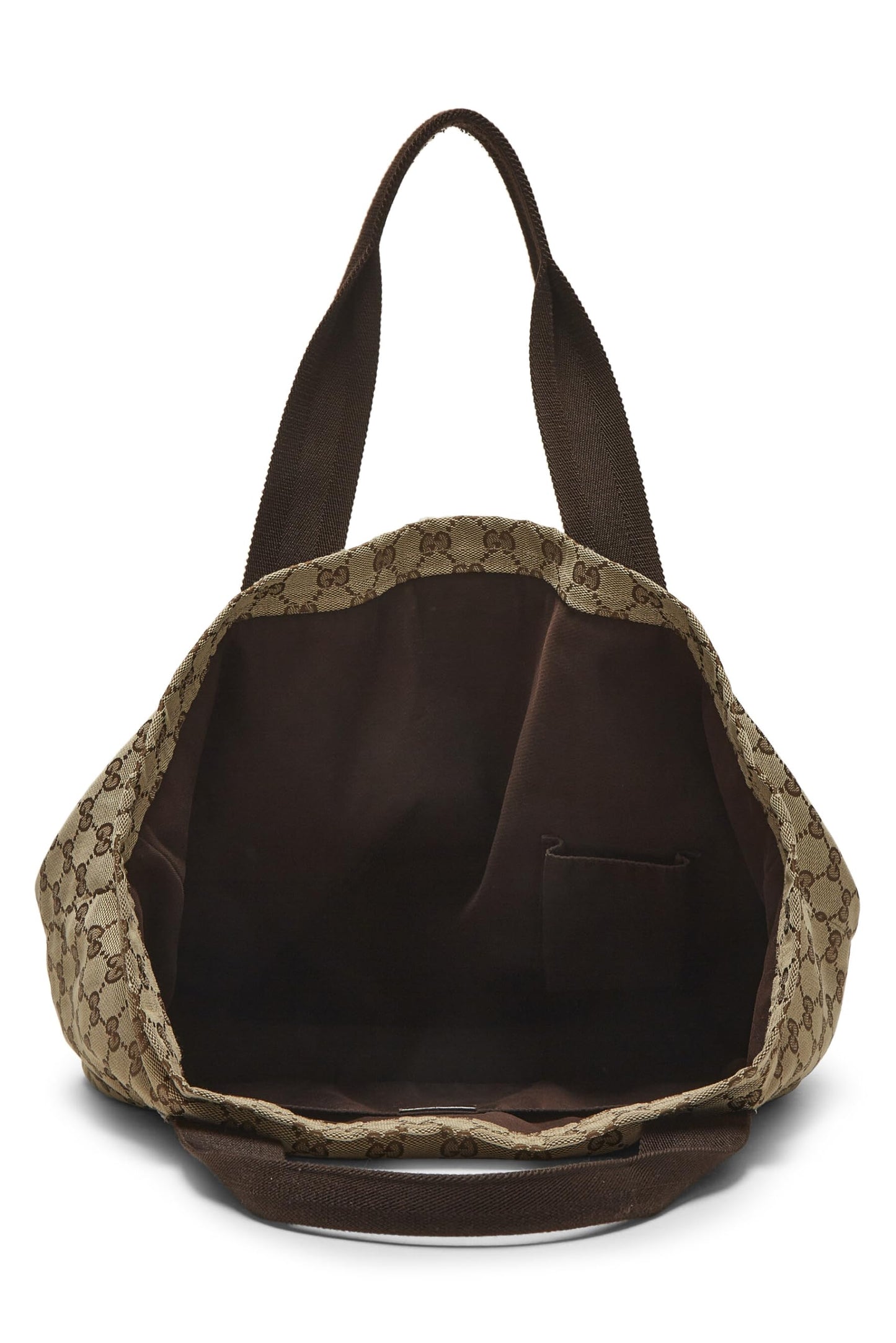 Gucci, Original GG Canvas Flat Web Tote, Brown