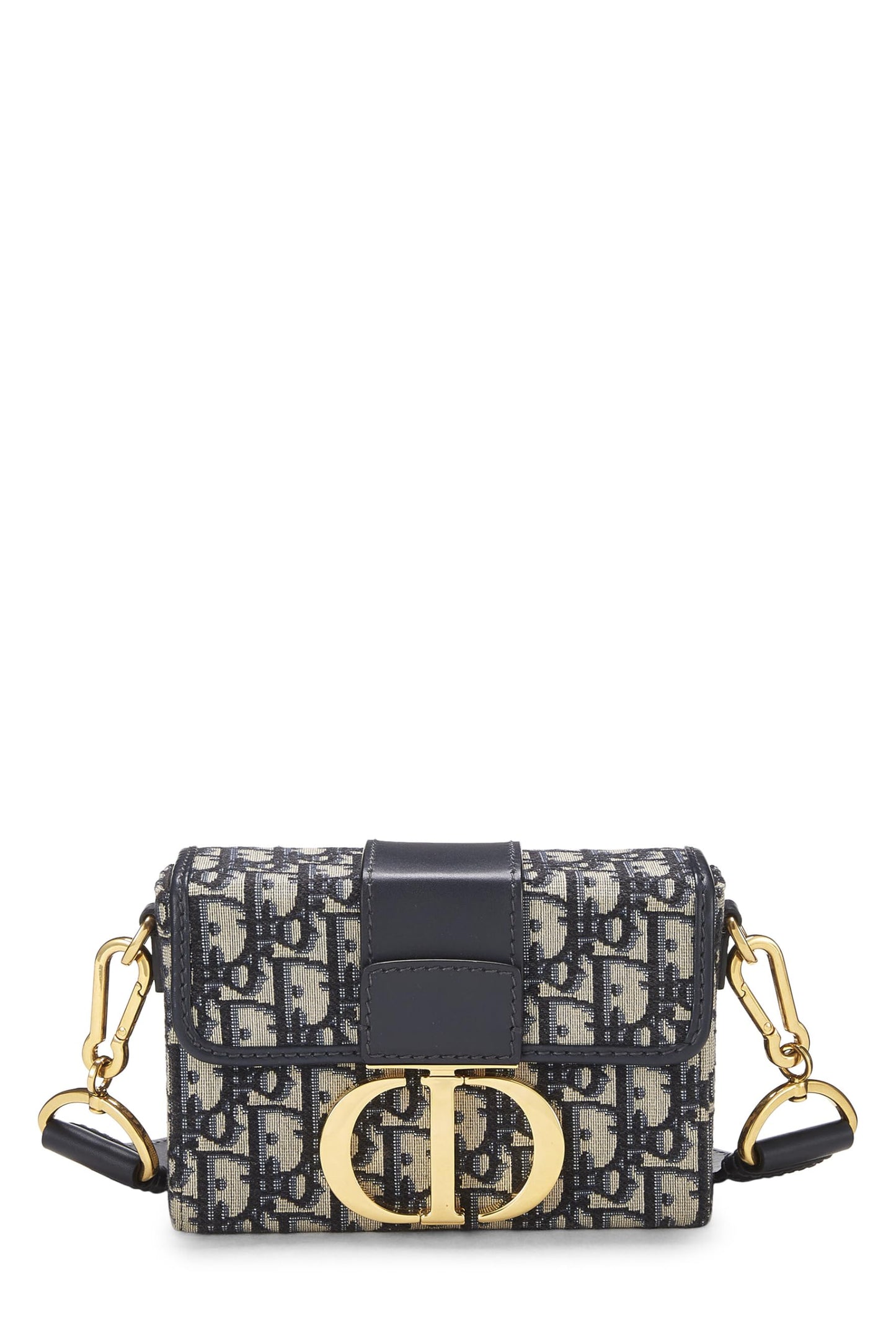 Dior,  Navy Oblique Jacquard 30 Montaigne Box Bag, Navy