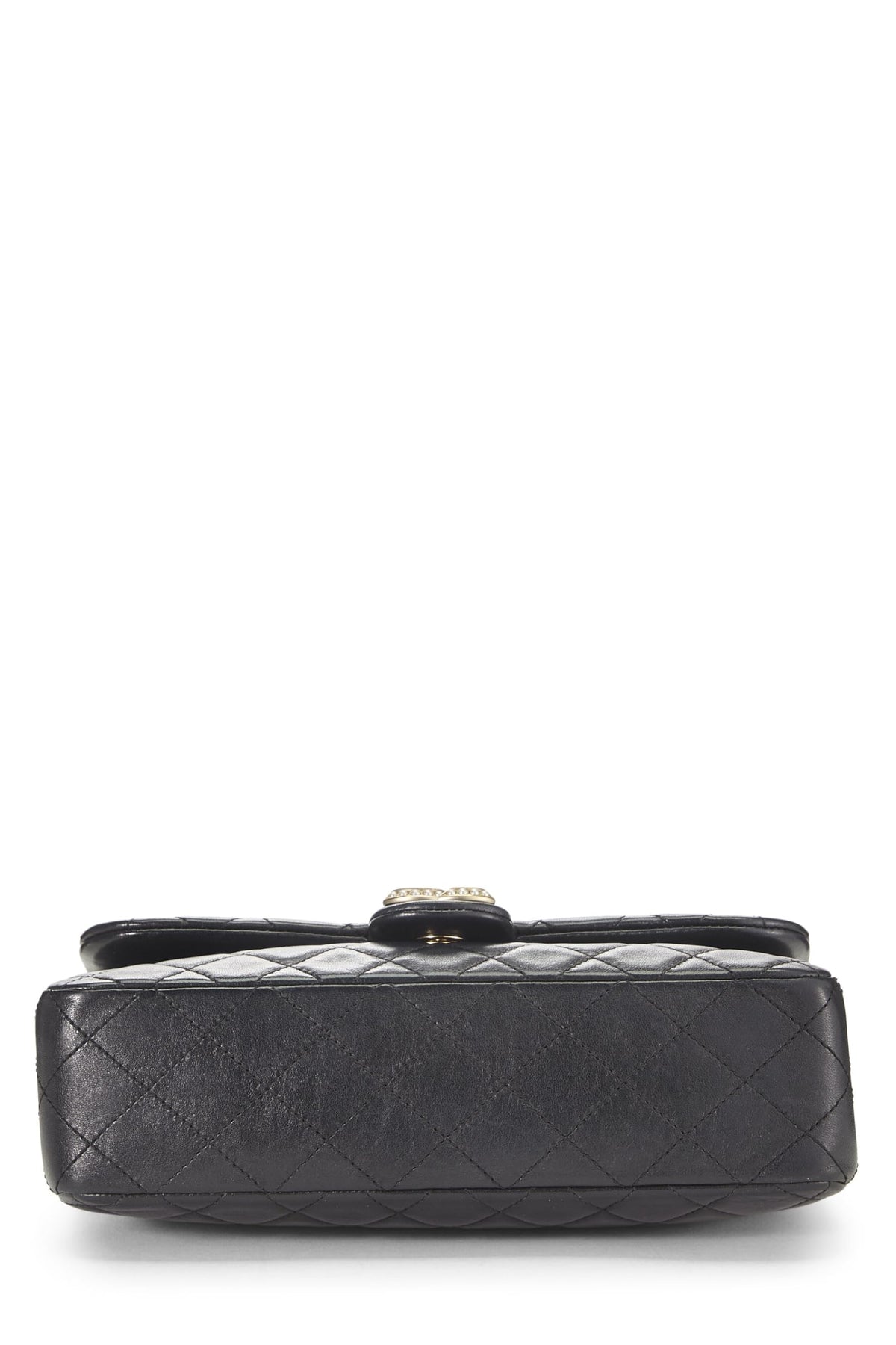 Chanel,  Black Quilted Lambskin Westminster Pearl Flap, Black