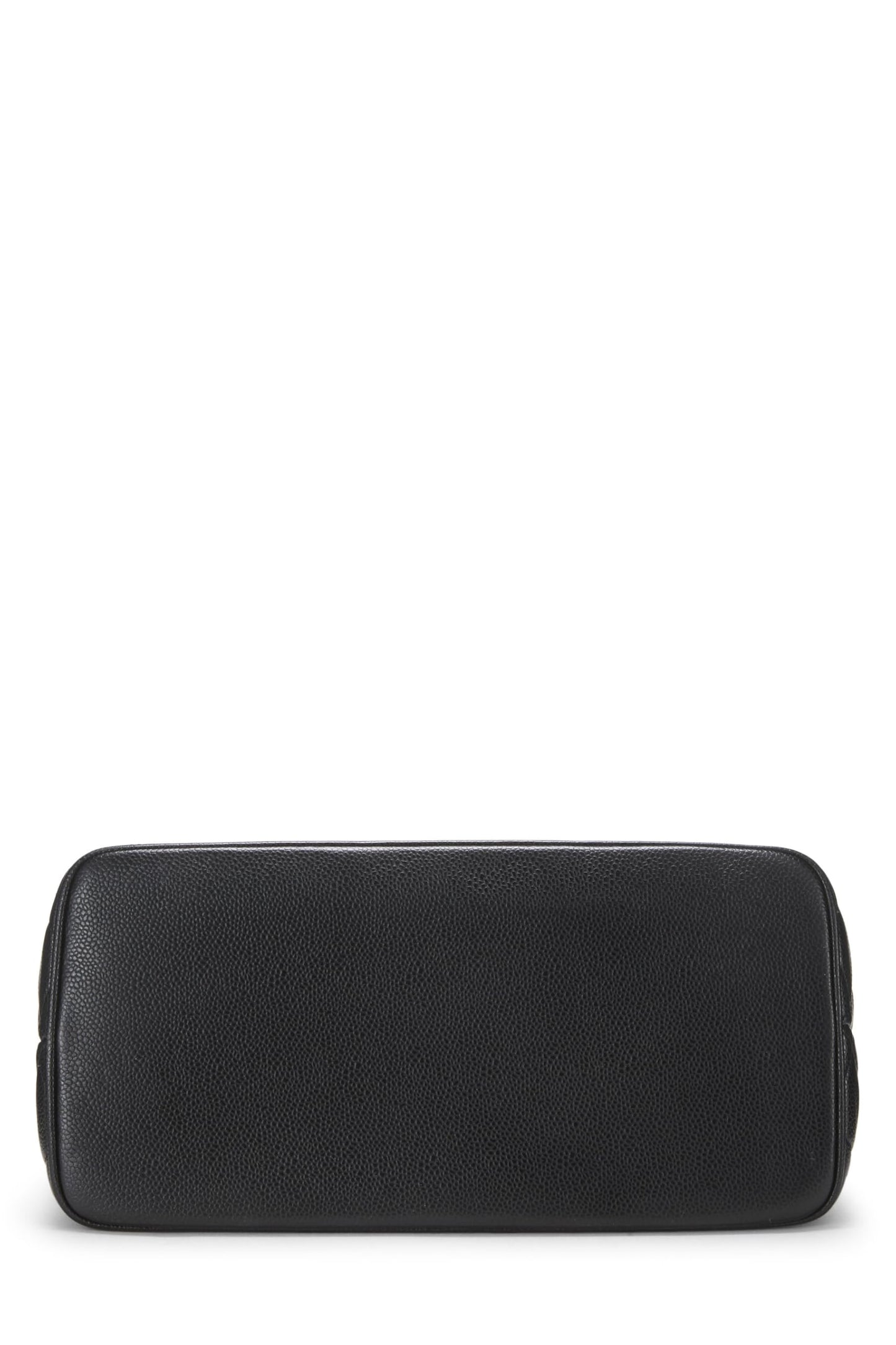 Chanel,  Black Quilted Caviar Medallion Tote, Black