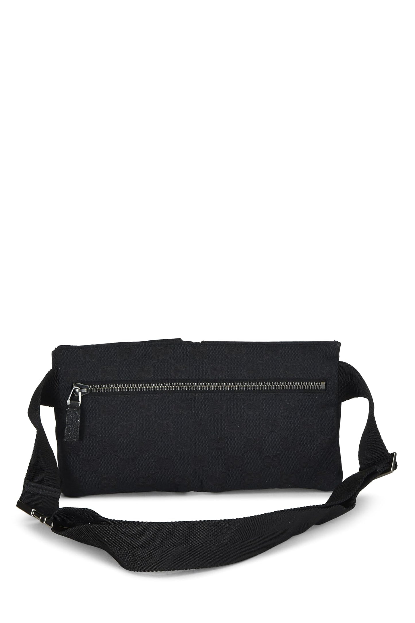 Gucci, Black GG Canvas Double Pocket Waist Pouch Small, Black