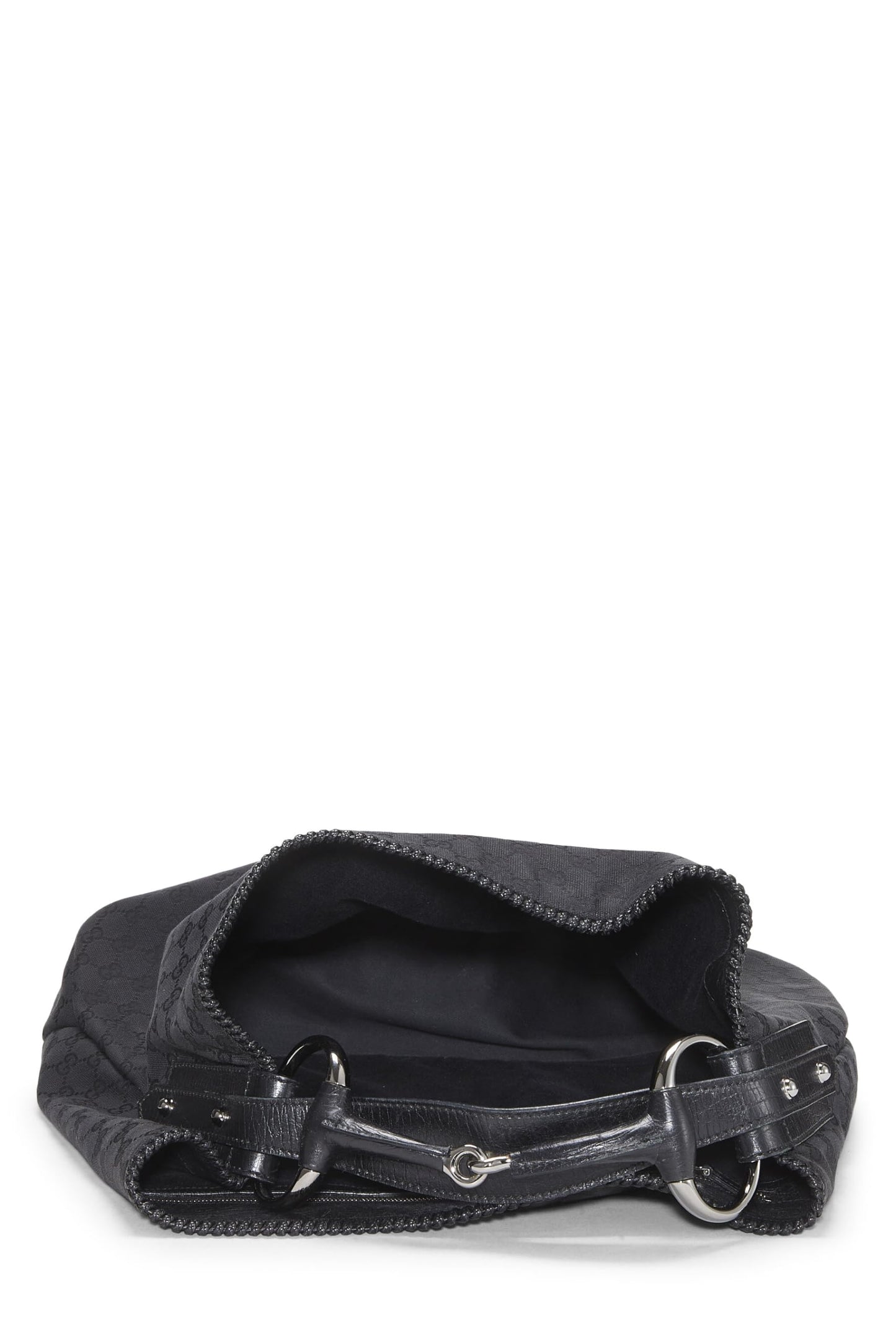 Gucci, Black Original GG Canvas Horsebit Hobo Large, Black
