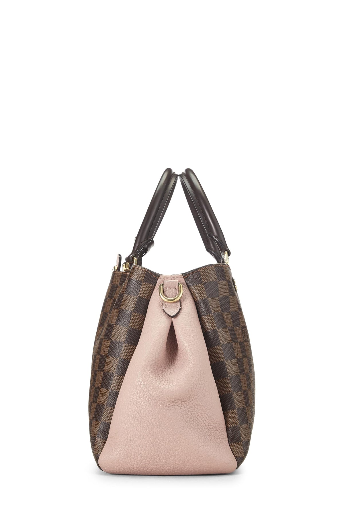 Louis Vuitton,  Damier Ebene Canvas & Pink Leather Brittany, Pink