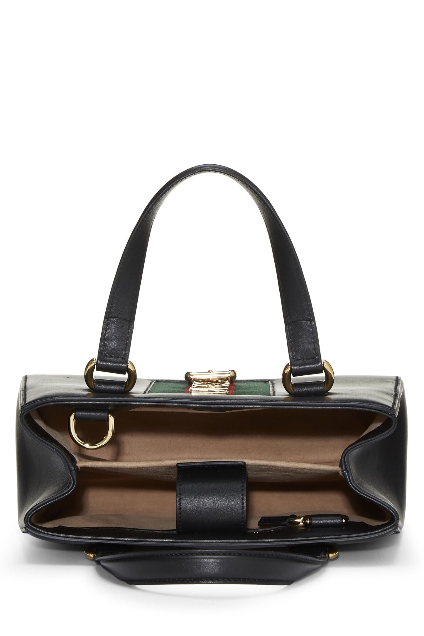 Gucci, Black Leather Sylvie Tote Medium, Black