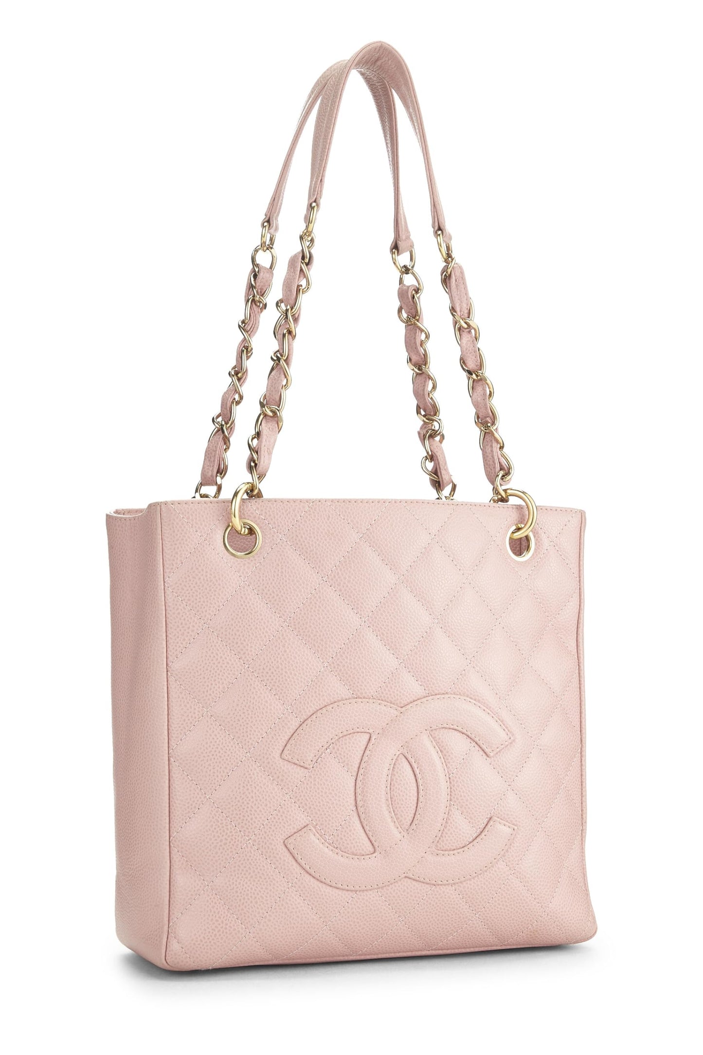 Chanel,  Pink Quilted Caviar Petite Shopping Tote (PST), Pink