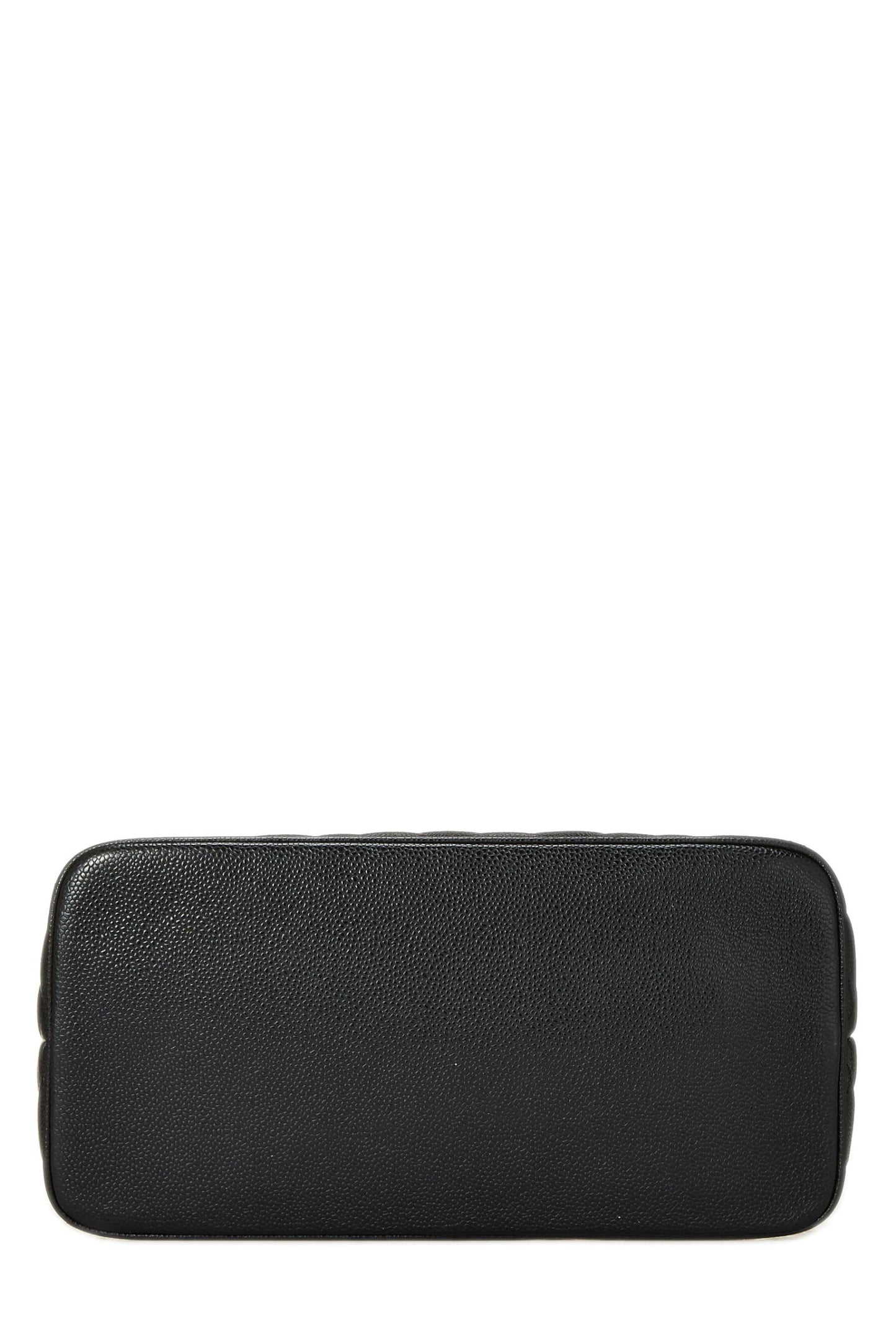 Chanel,  Black Quilted Caviar Medallion Tote, Black