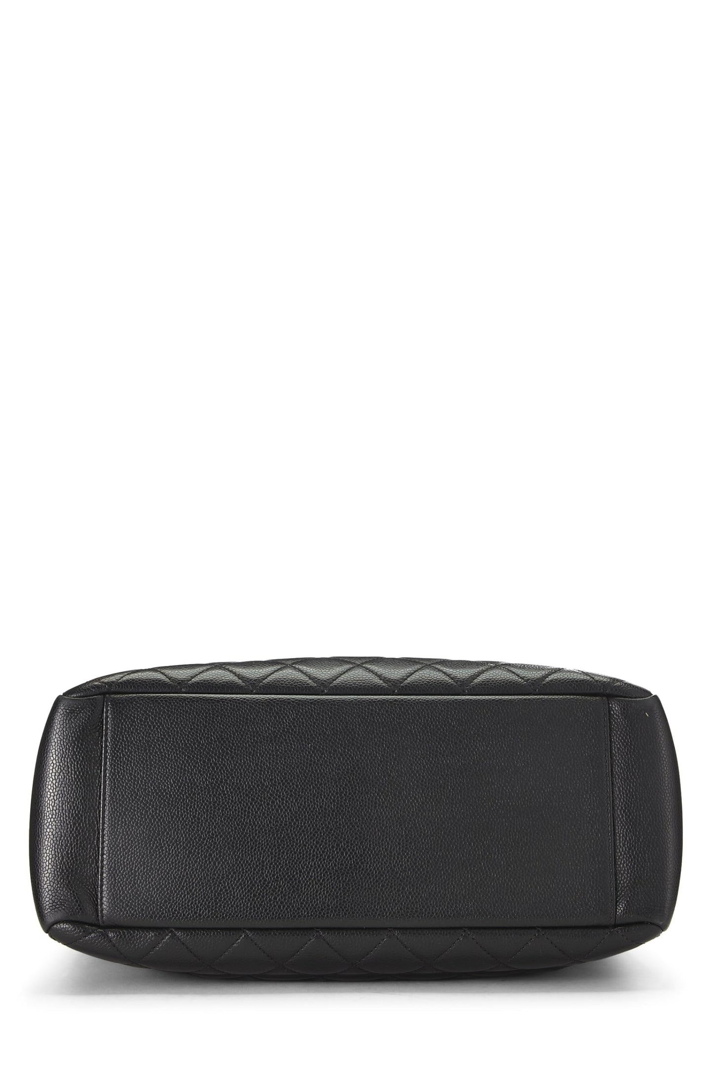 Chanel,  Black Quilted Caviar Grand Shopping Tote (GST), Black