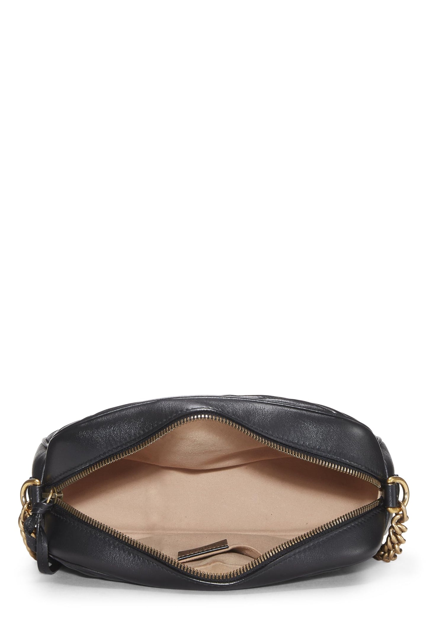 Gucci, Black Leather GG Marmont Crossbody Small, Black